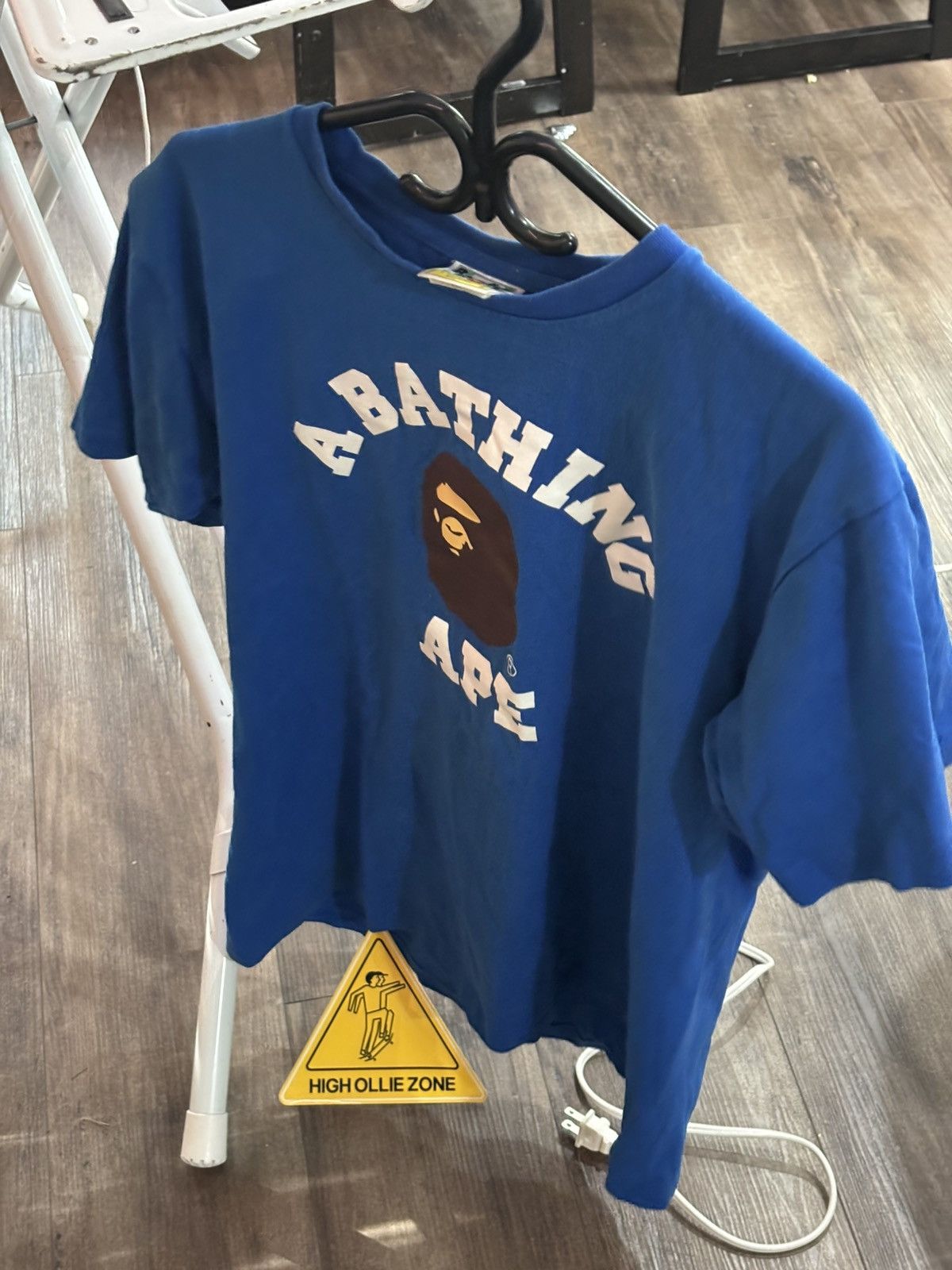 Bape A BATHING APE®️ Large College Tee (Blue) Size US L / EU 52-54 / 3 - 3 Thumbnail
