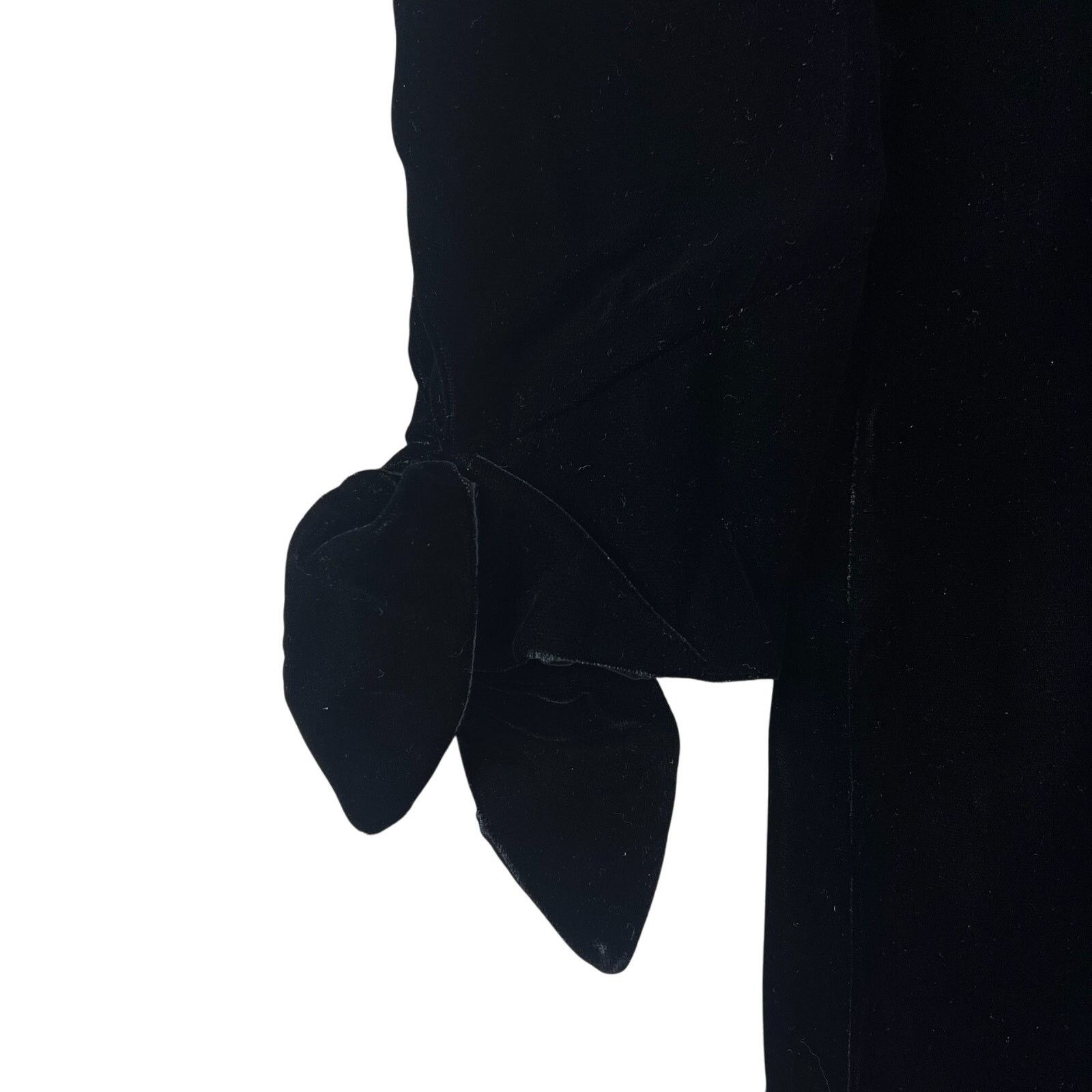 Anne Klein 1980s Velvet Little Black Dress 10 – Vintage Anne Klein II Size L / US 10 / IT 46 - 7 Thumbnail