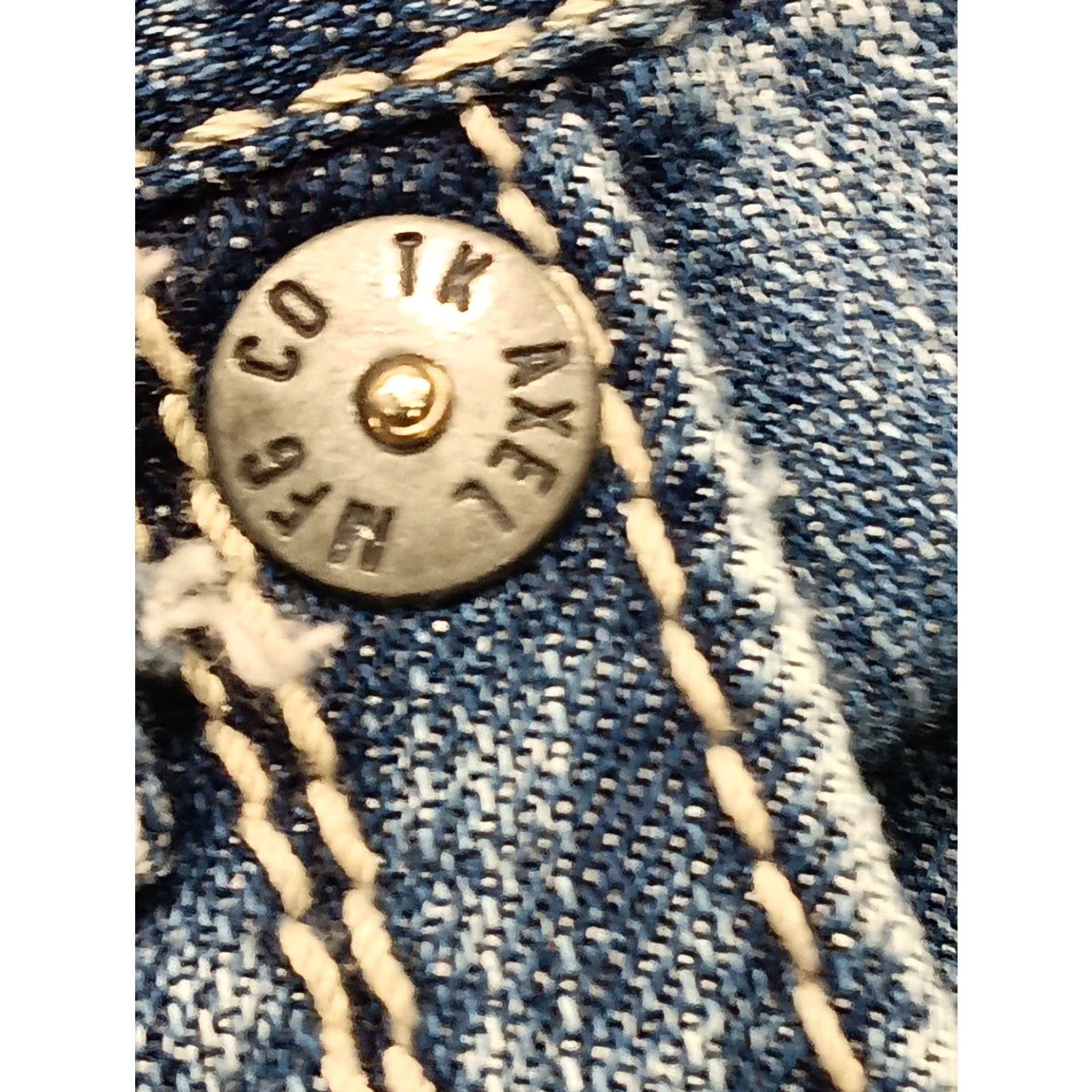 Denime Axel Jeans Mens Size 38 Relaxed Straight Blue Denim Zip Pocket Logo 38x30 Actual 38x28 Vintage No Pattern Solid Size US 38 / EU 54 - 5 Thumbnail