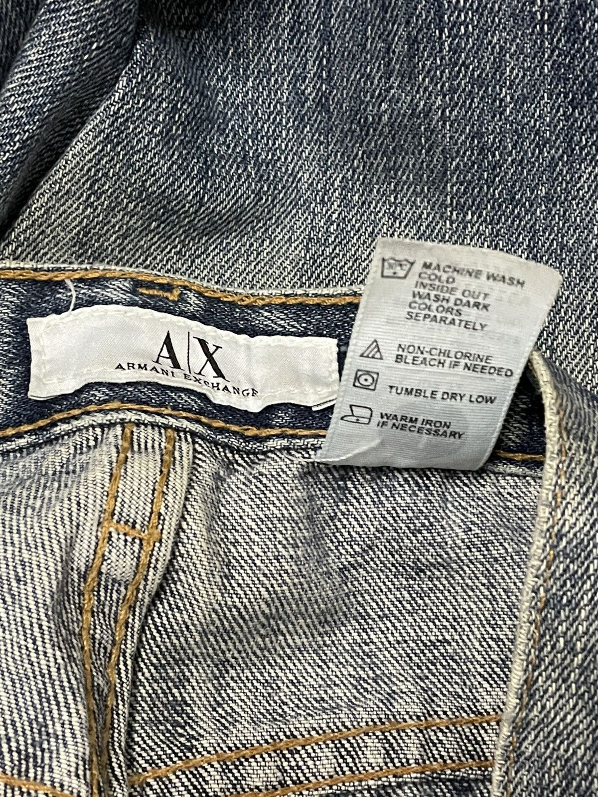Armani Exchange Vintage 1990s Designer Armani Exchange Distressed Denim Size US 30 / EU 46 - 18 Thumbnail