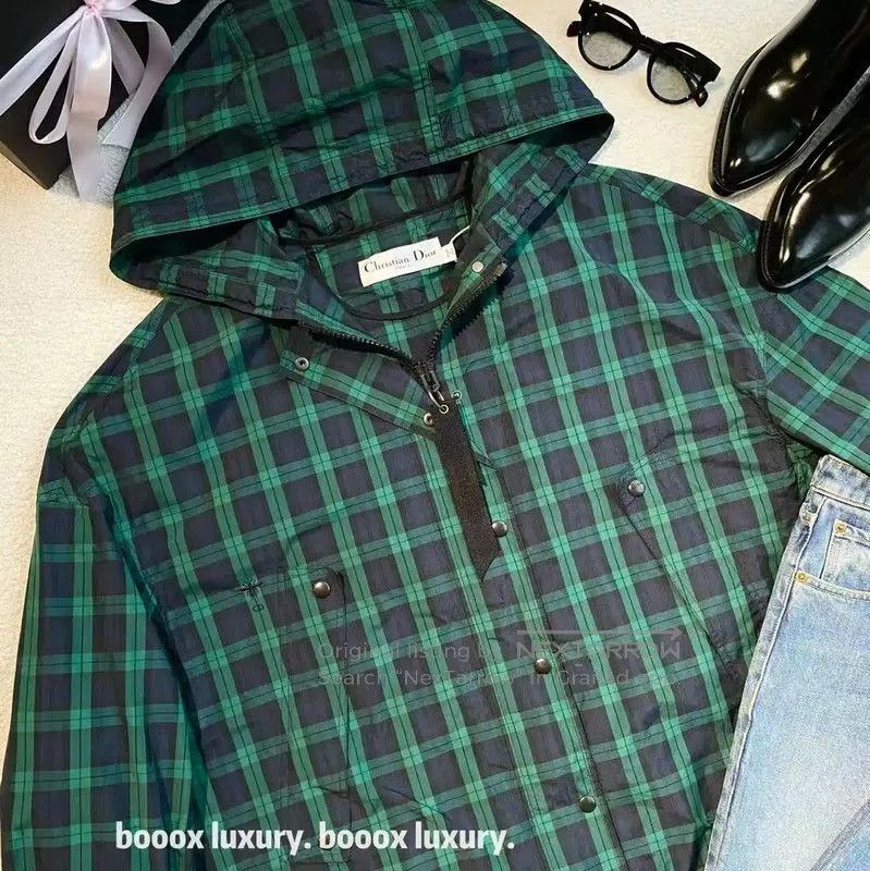 Dior Dior Green Check Print Women's Jacket . Size XXS / US 00 / IT 34 - 4 Thumbnail
