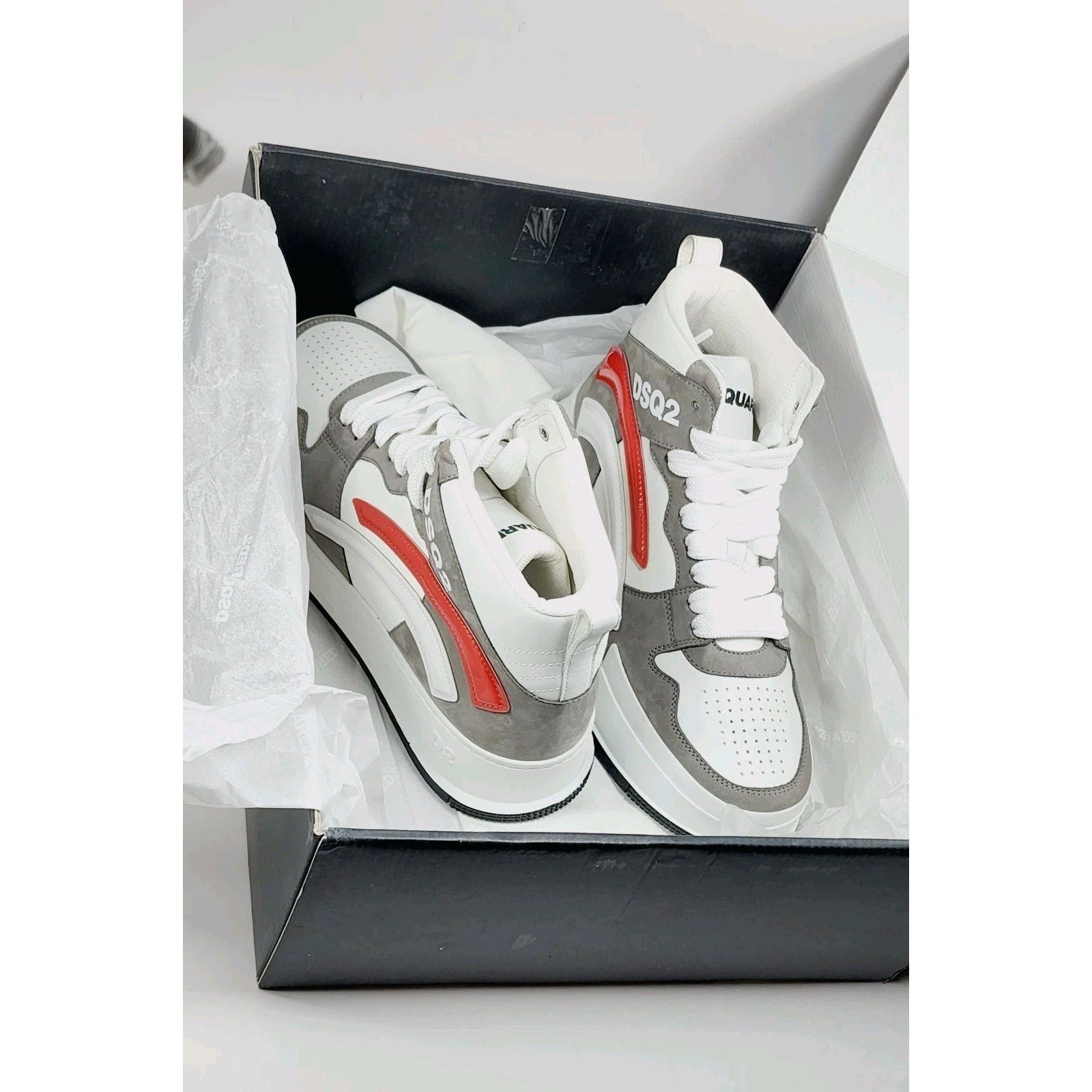 Dsquared2 DSQUARED2 Leather High Top Sneakers US7.5 EU40 Made in Italy Size US 7.5 / EU 40-41 - 8 Thumbnail