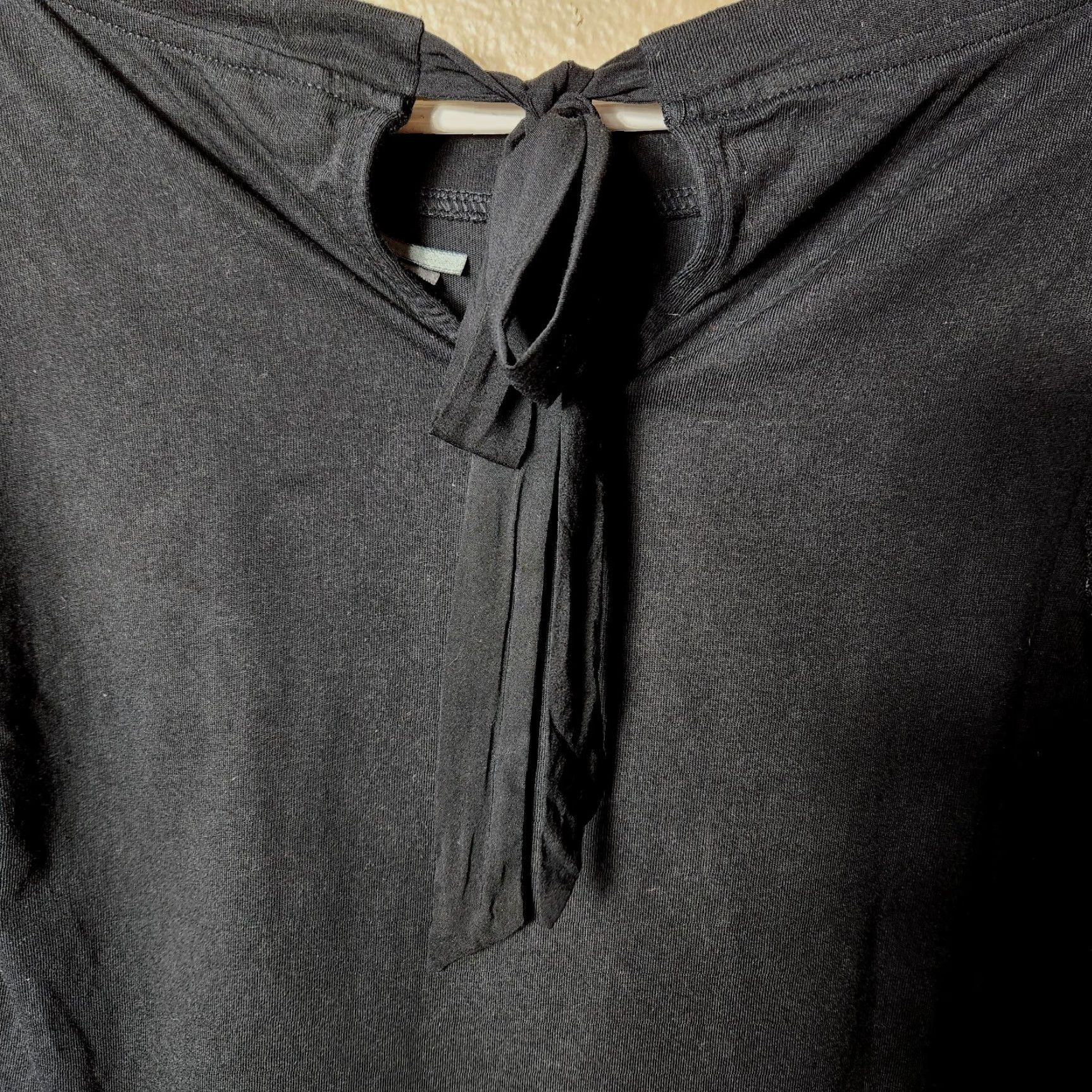 Vintage Nina Blouse XS Black Puff Ruffle Lace Sleeve Top Size XS / US 0-2 / IT 36-38 - 7 Thumbnail