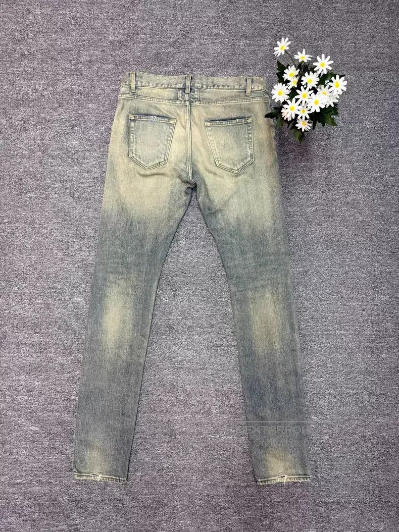 Saint Laurent Paris Saint Laurent Paris Distressed Destroyed Denim Jeans i Size US 31 - 2 Thumbnail