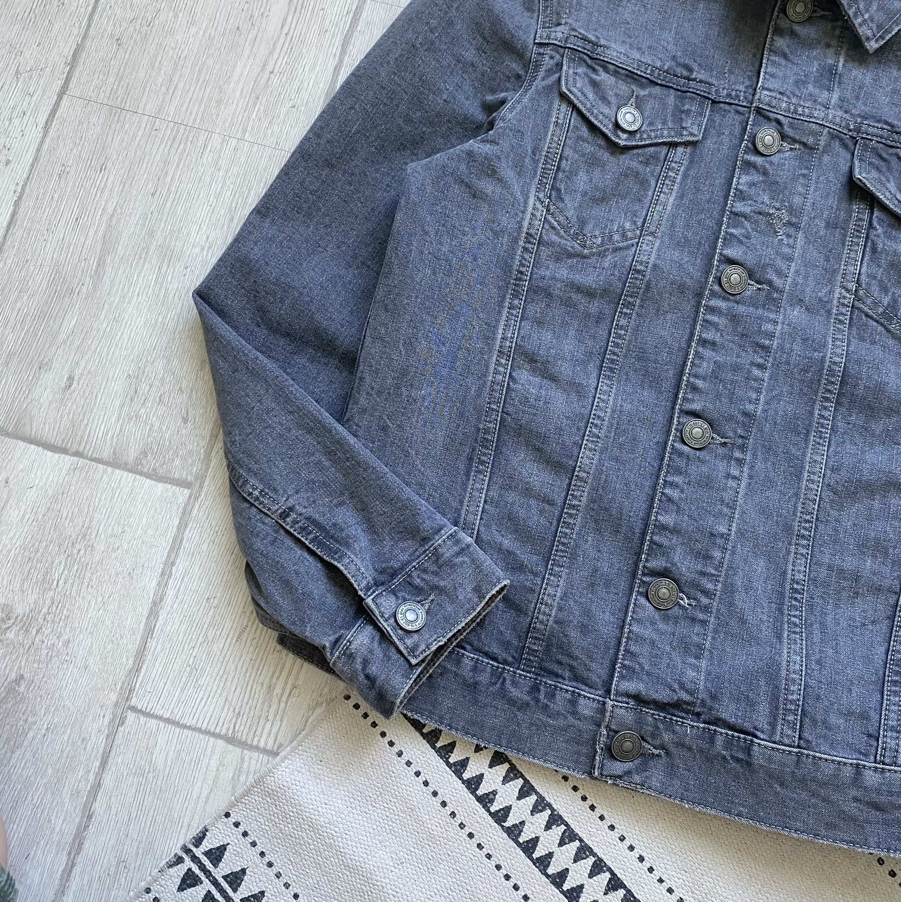 Allsaints ALLSAINTS Denim jacket Trucker Dark Gray jeans Size US M / EU 48-50 / 2 - 6 Thumbnail