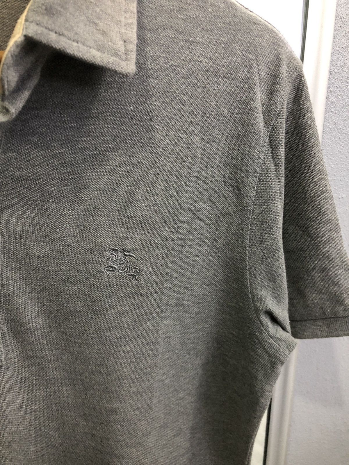 Burberry Burberry Brit Grey Check Trim Polo Shirt Size S Size US S / EU 44-46 / 1 - 4 Thumbnail
