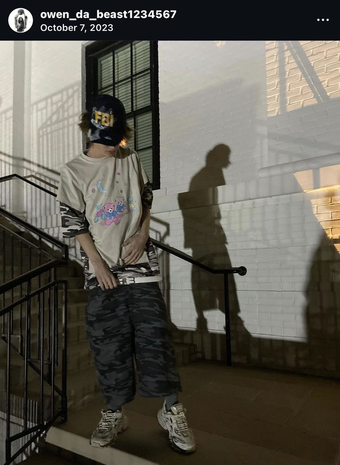 Balenciaga Balenciaga Double Layer Camo Bear T-Shirt Size US XS / EU 42 / 0 - 11 Thumbnail
