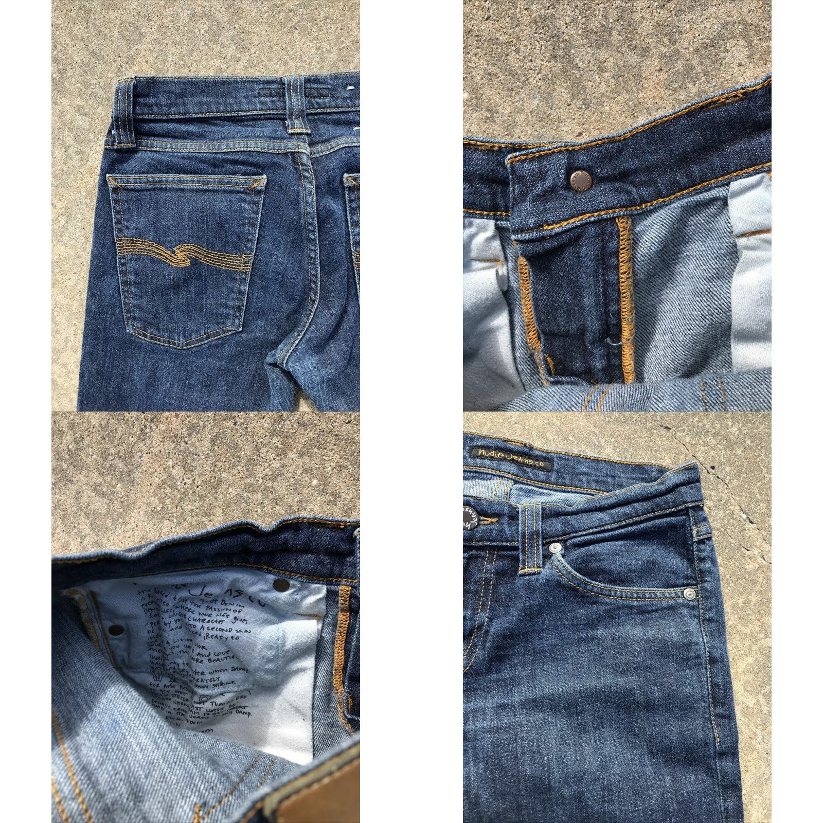 Nudie Jeans Nudie Jeans Petite Slim Skinny Jeans Blue Denim Stretch Low Rise Size 27x34 Italy Womens Size 27" / US 4 / IT 40 - 8 Thumbnail
