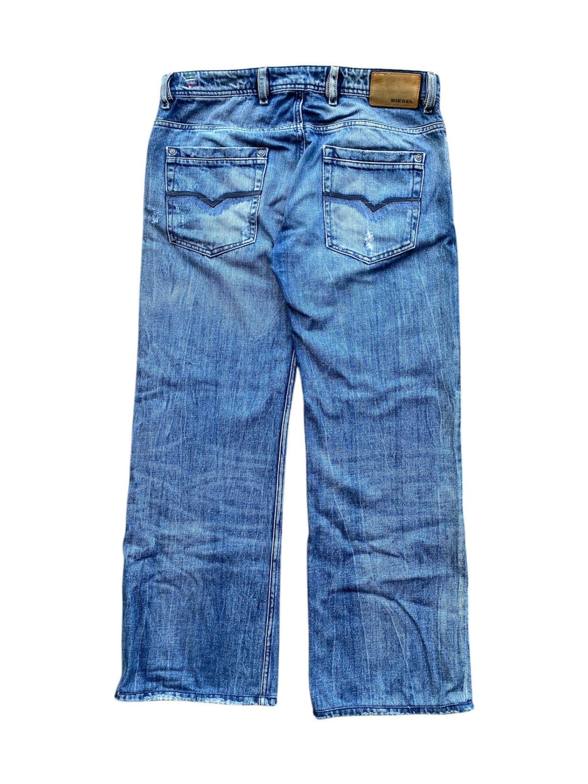 Diesel × Vintage Y2K DIESEL Zaghor Heavyweight Distressed Blue Washed Denim Size US 32 / EU 48 - 7 Thumbnail