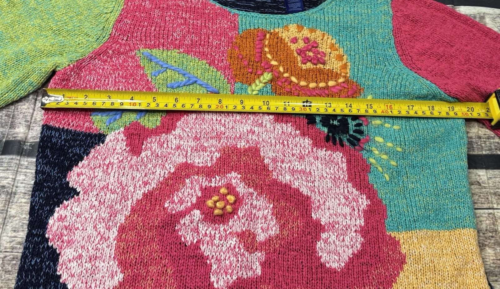 JH Collectibles VTG JH Collectibles Sweater Womens M 3D Knit Crochet 90s Size M / US 6-8 / IT 42-44 - 10 Thumbnail