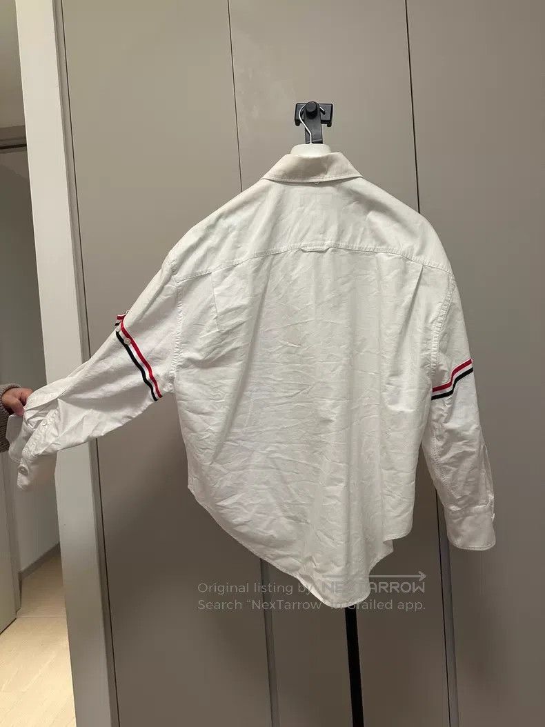 Thom Browne Thom Browne White Long Sleeve Shirt Size US M / EU 48-50 / 2 - 2 Thumbnail