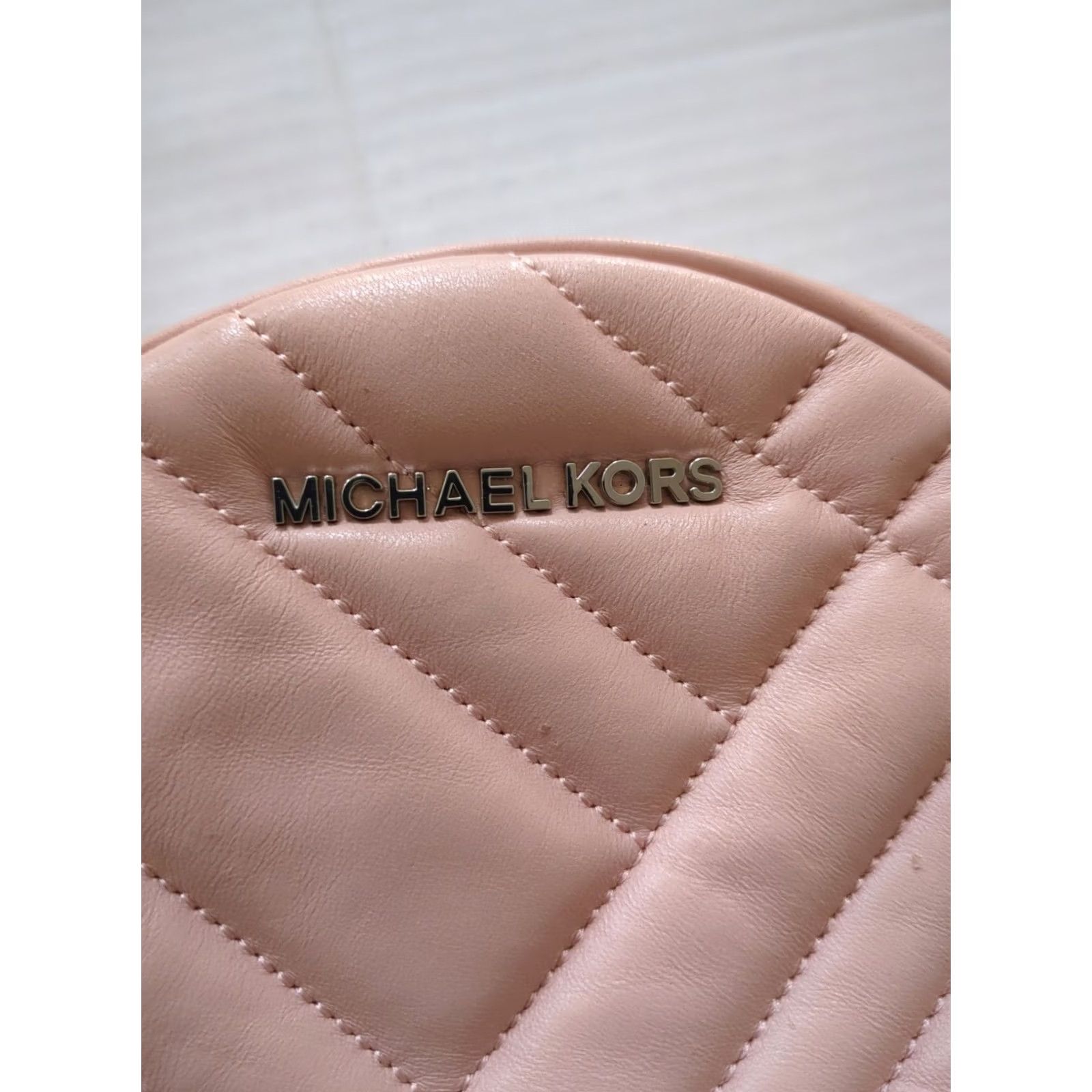 Vintage Michael Kors Vivianne Canteen Quilted Leather Crossbody Bag Women Pink Pastel Crossbody Quilted Leather Bag Mens Womens Girls Size ONE SIZE - 2 Thumbnail