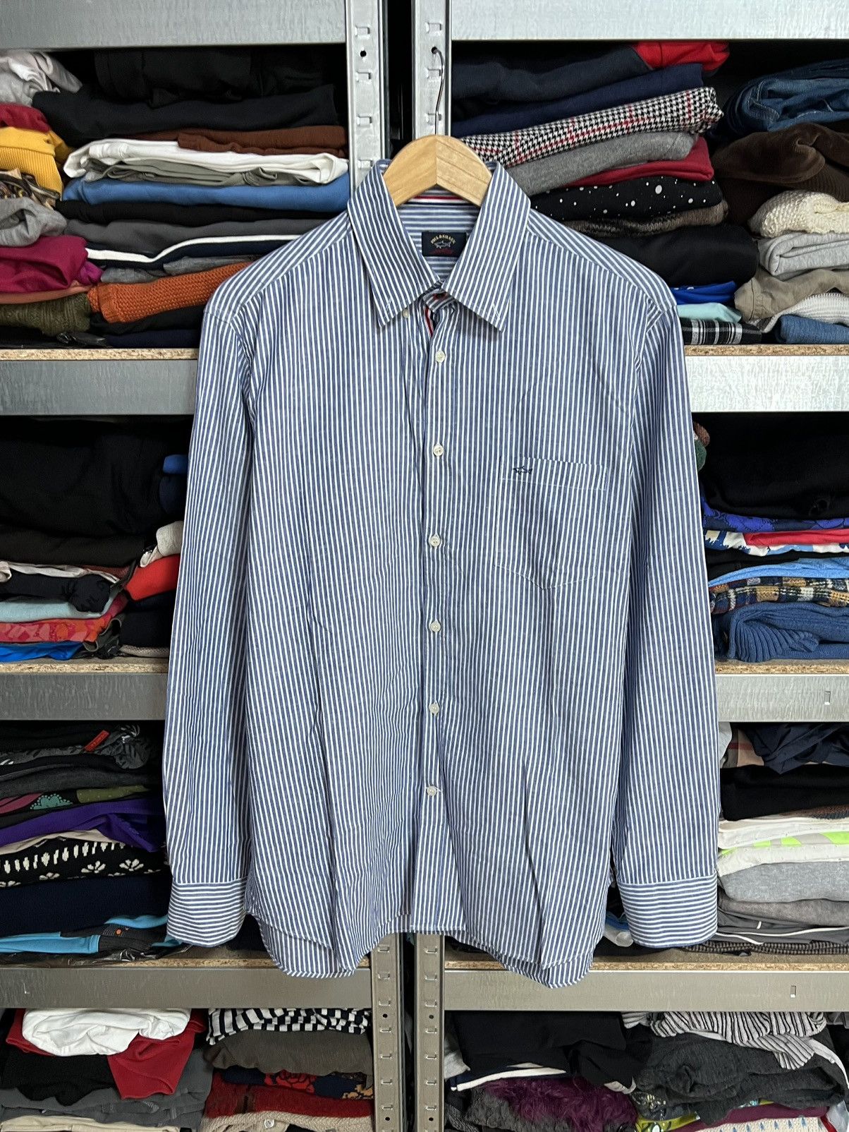 Paul & Shark Paul & Shark Yachting Long Sleeve Button Shirt Sz 41 Striped Size US L / EU 52-54 / 3 - 1 Thumbnail