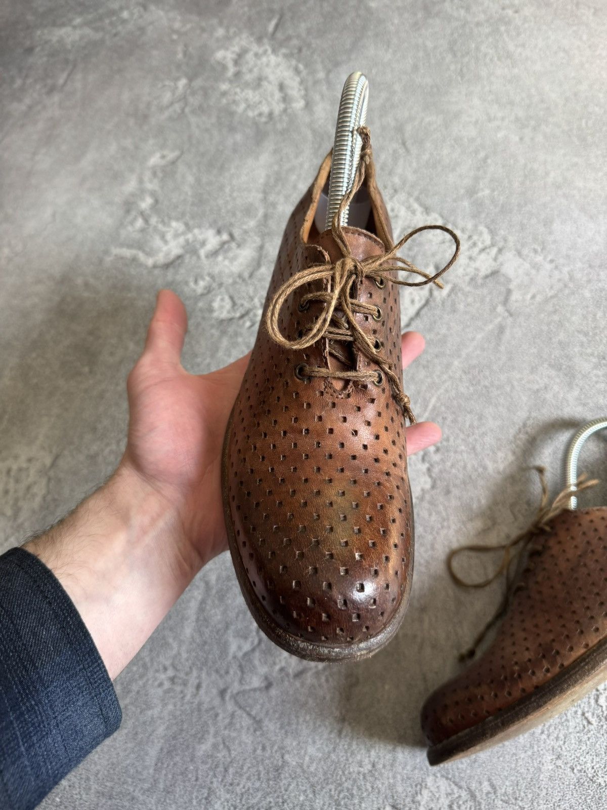 Shoto Shoto 37size leather handcrafted low top shoes boots retro Size US 7 / IT 37 - 6 Thumbnail