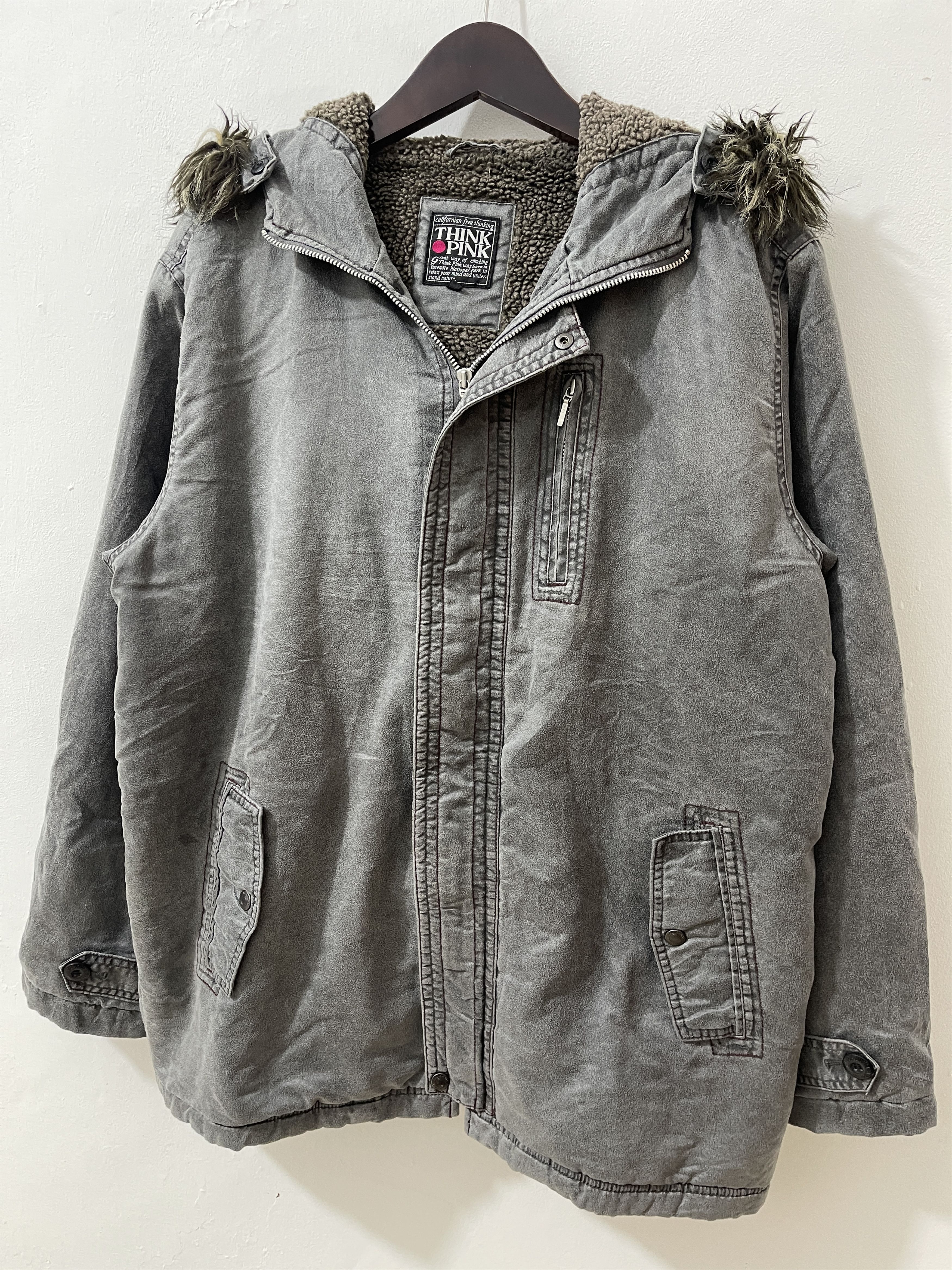 Japanese Brand 2000s THINKPINK Japan Archive Fur Vkei Style Jacket Size US XL / EU 56 / 4 - 2 Thumbnail