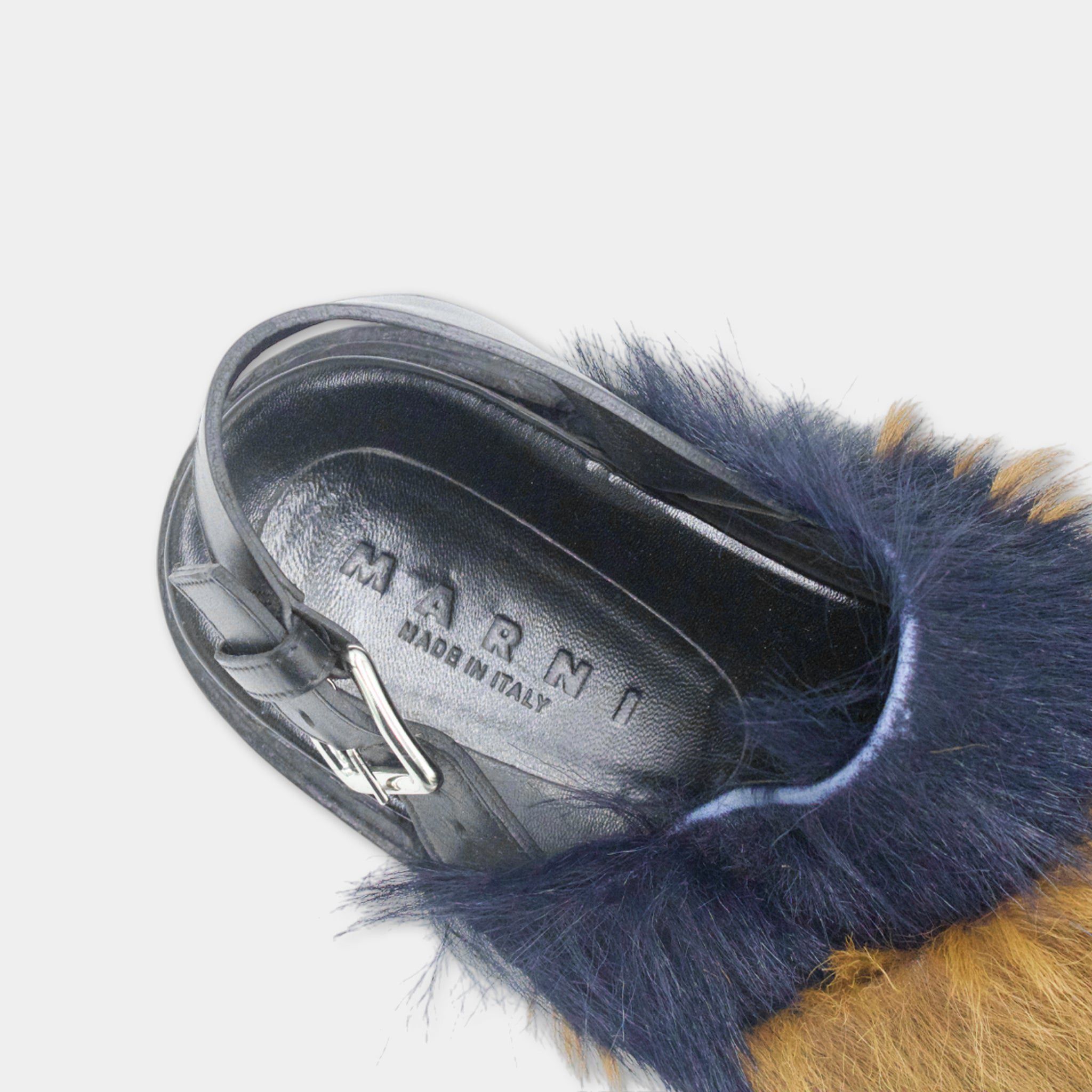 Marni Marni Two-Tone Furry Sandals Size US 6 / IT 36 - 4 Thumbnail