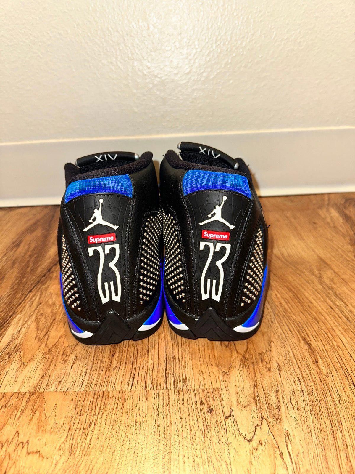 Jordan Brand Jordan 14 Retro Supreme Black Size US 9 / EU 42 - 2 Thumbnail