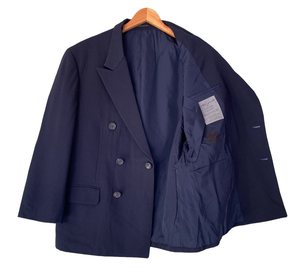 Yohji Yamamoto Vtg🔥iconic YOHJI YAMAMOTO Pour Homme Pocket Blazer Jacket Size 38S - 11 Thumbnail