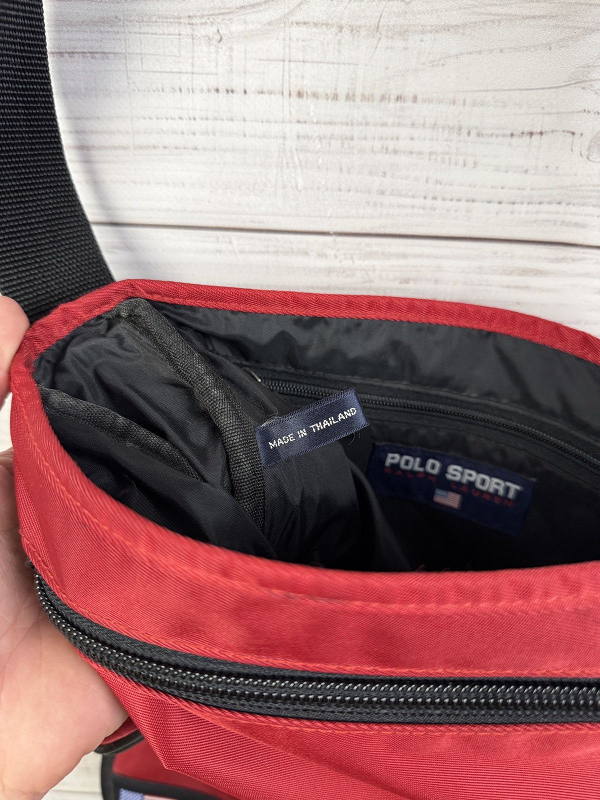 Polo Ralph Lauren 🔥🇺🇸VINTAGE POLO SPORT BAG MESSENGER Y2K 🇺🇸🔥 Size ONE SIZE - 14 Thumbnail