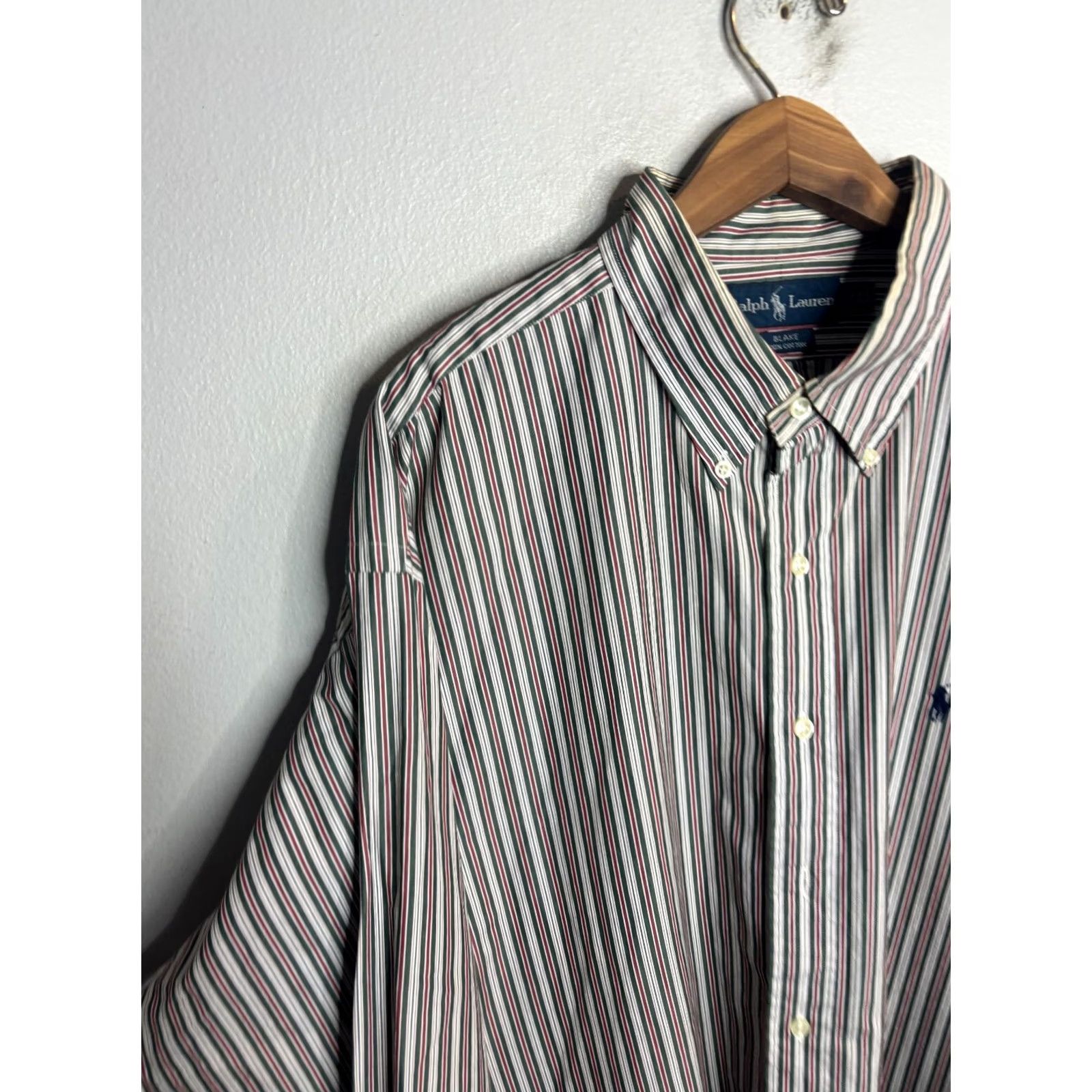 Ralph Lauren VINTAGE Ralph Lauren Shirt Striped Button-Up 2XL Mens Size US XXL / EU 58 / 5 - 2 Thumbnail