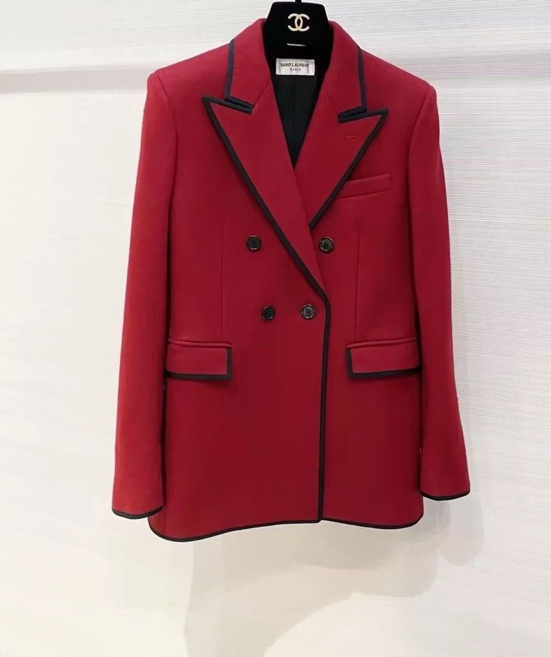 Saint Laurent Paris Saint Laurent Paris Red sword collar suit jacket-2506 Size US S / EU 44-46 / 1 - 1 Thumbnail