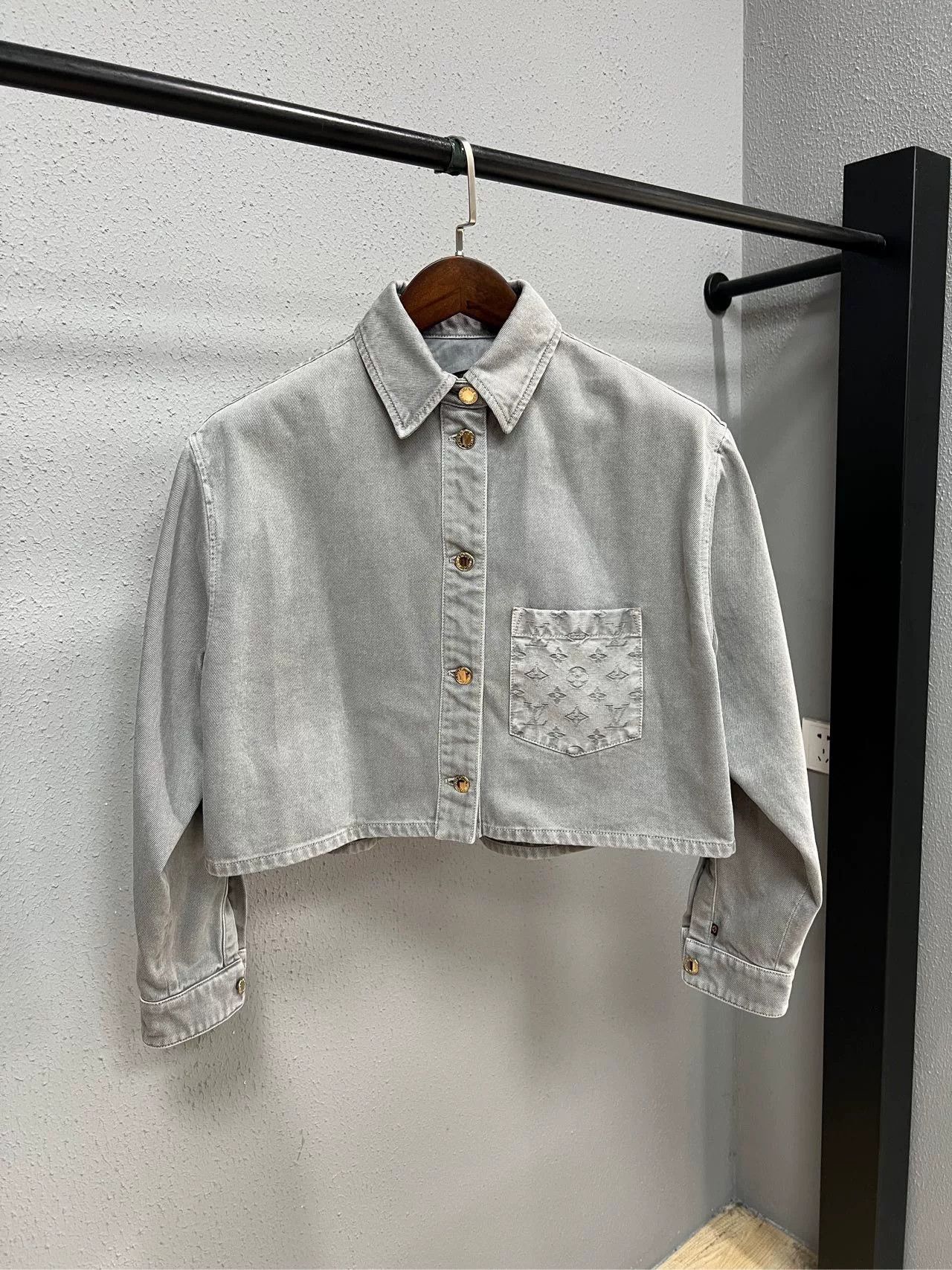 Louis Vuitton Lv New Women's Gray Denim Shirt Size XS / US 0-2 / IT 36-38 - 1 Thumbnail
