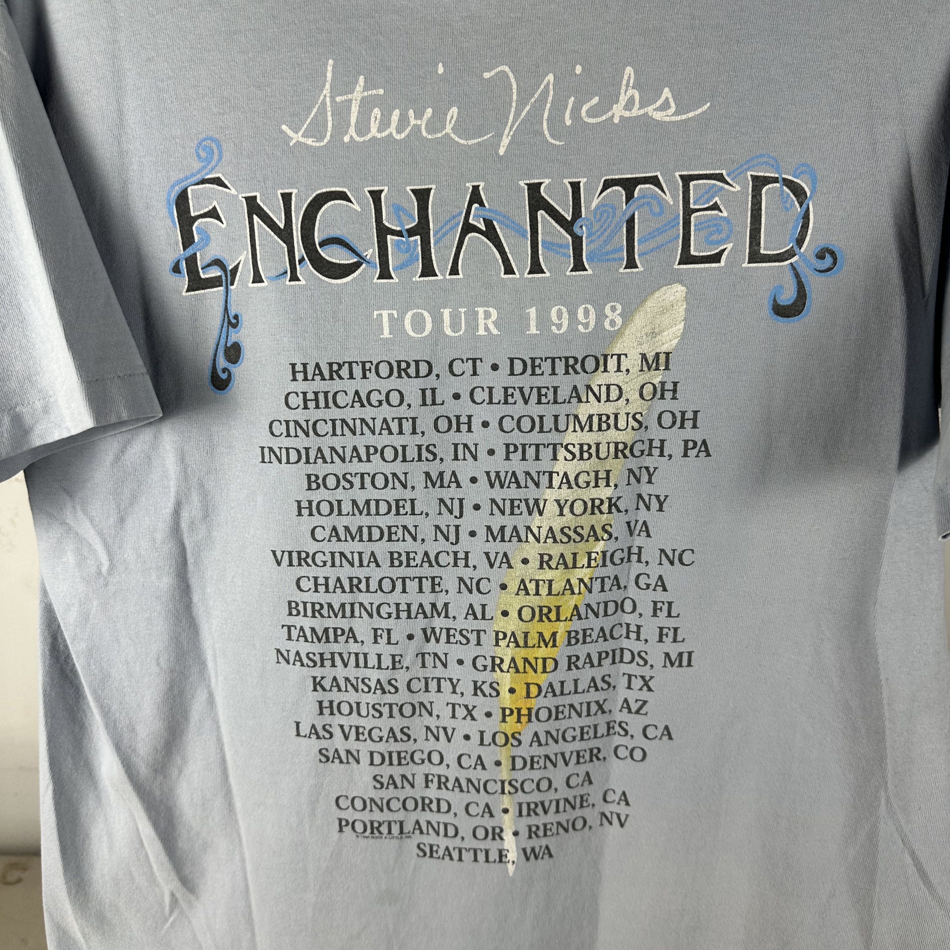 Vintage 1998 Stevie Nicks Enchanted Tour Concert Fleetwood Mac Tee Size US L / EU 52-54 / 3 - 4 Thumbnail