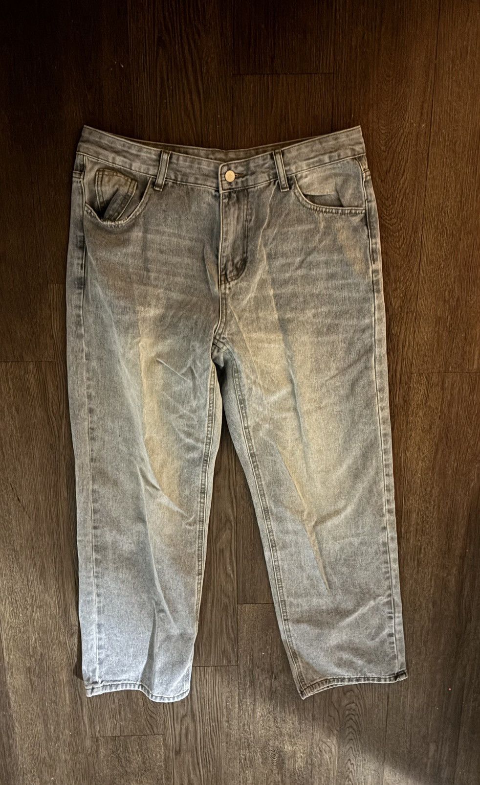 Other Light Wash Baggy Straight Leg Jeans Size US 32 / EU 48 - 3 Thumbnail