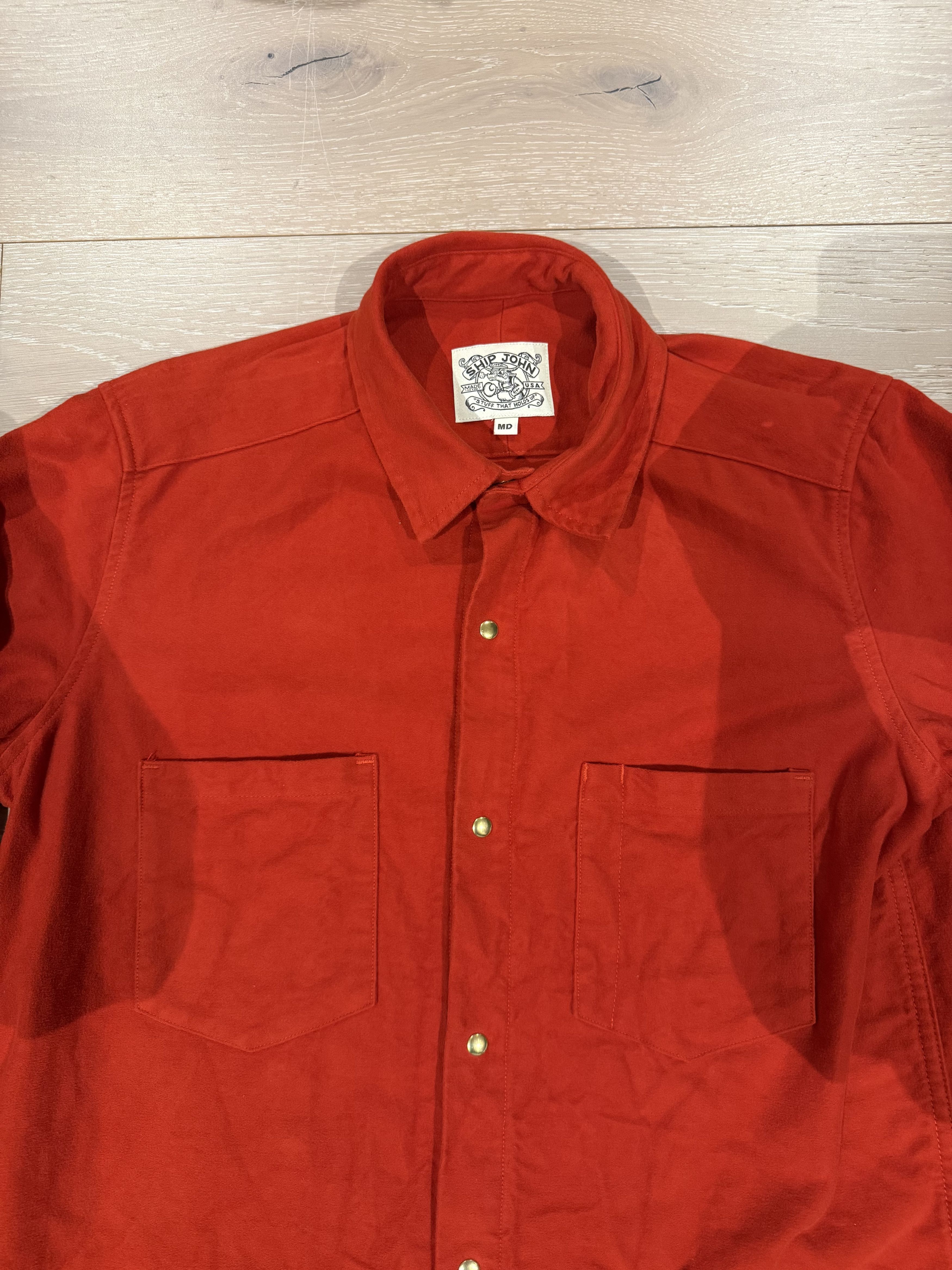 Ship John 💚 Ship John Jerry Shirt Heirloom Red Moleskin Medium NEW Size US M / EU 48-50 / 2 - 10 Thumbnail