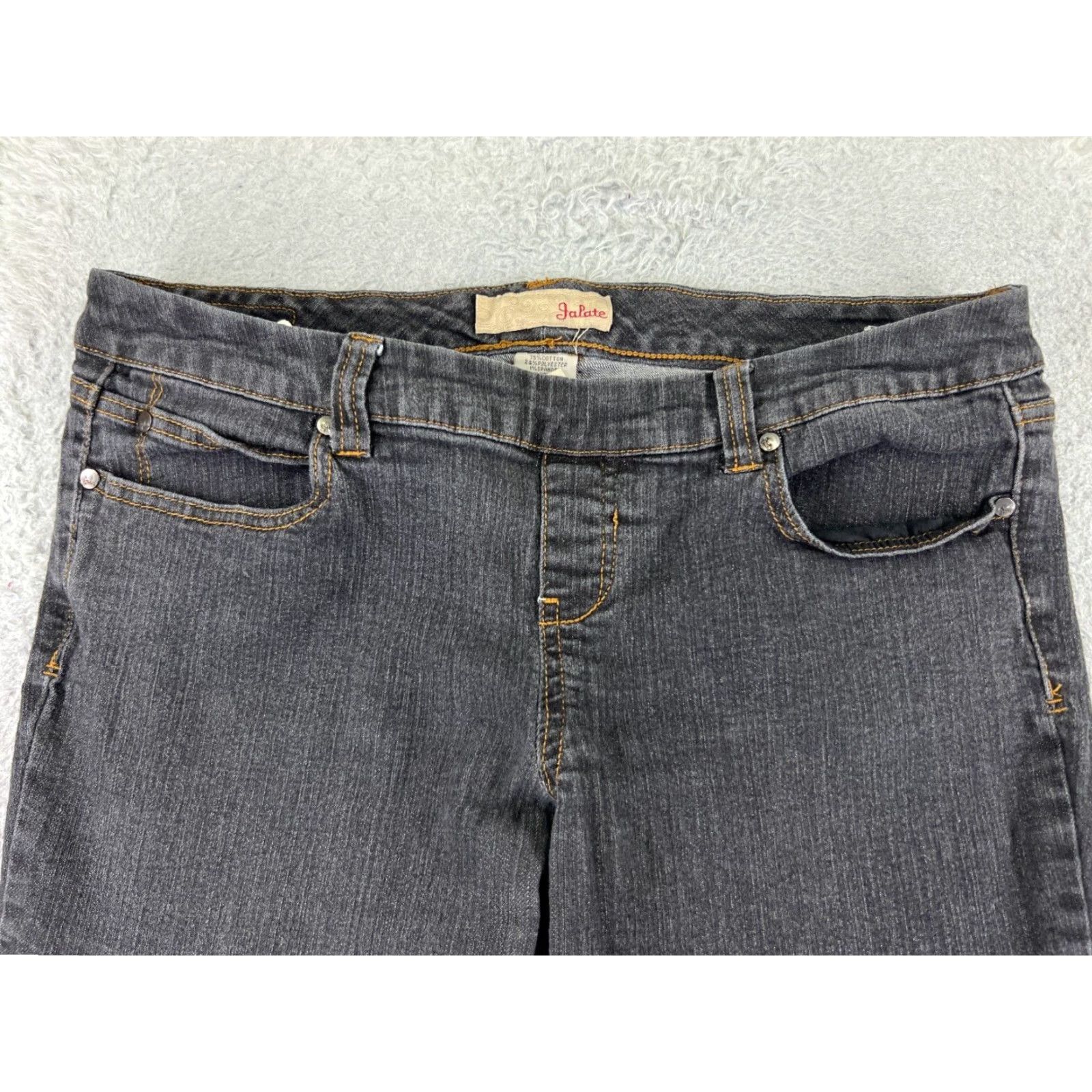 Denime Vintage Jalate Womens Jeans Skinny Black Denim Low Rise 32x31 Cotton City Style Size 34" / US 12 / IT 48 - 4 Thumbnail
