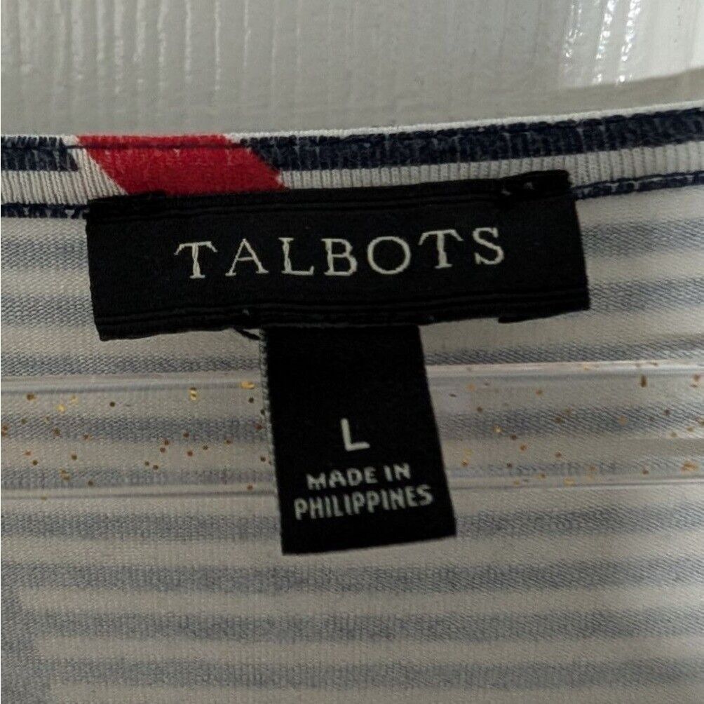 Talbots Talbots Stripe Anchor Dress Womens Size Large Blue Nautical Size L / US 10 / IT 46 - 7 Thumbnail