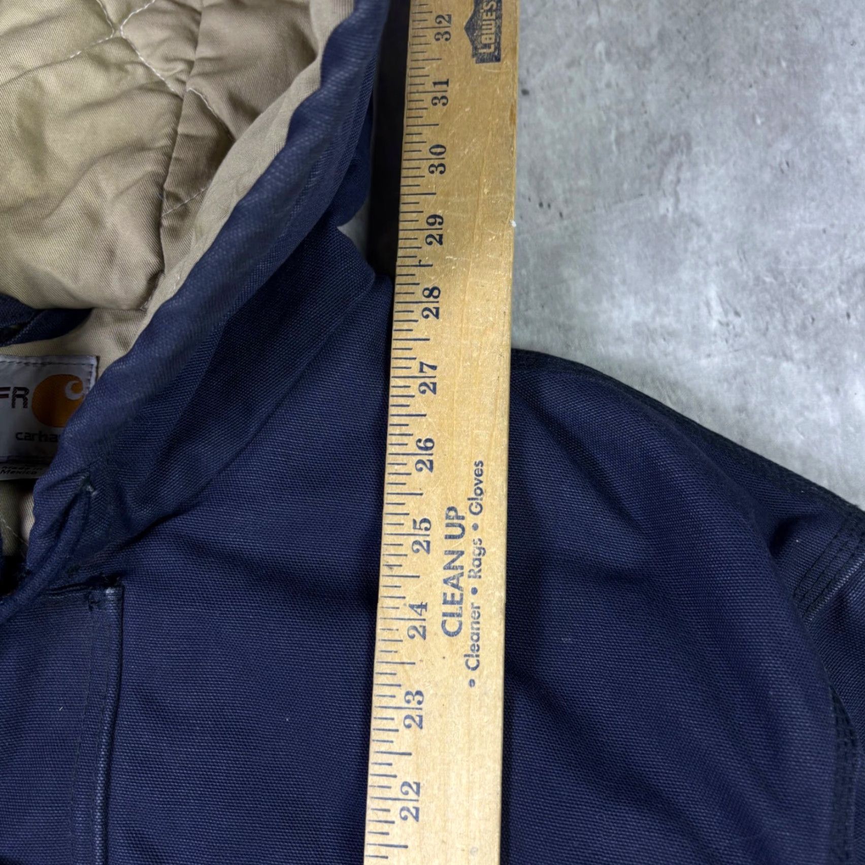 Carhartt VINTAGE Carhartt FR Flame Resistant Hooded Jacket Navy Blue Canvas Mens XL Delmarva Size US XL / EU 56 / 4 - 4 Thumbnail
