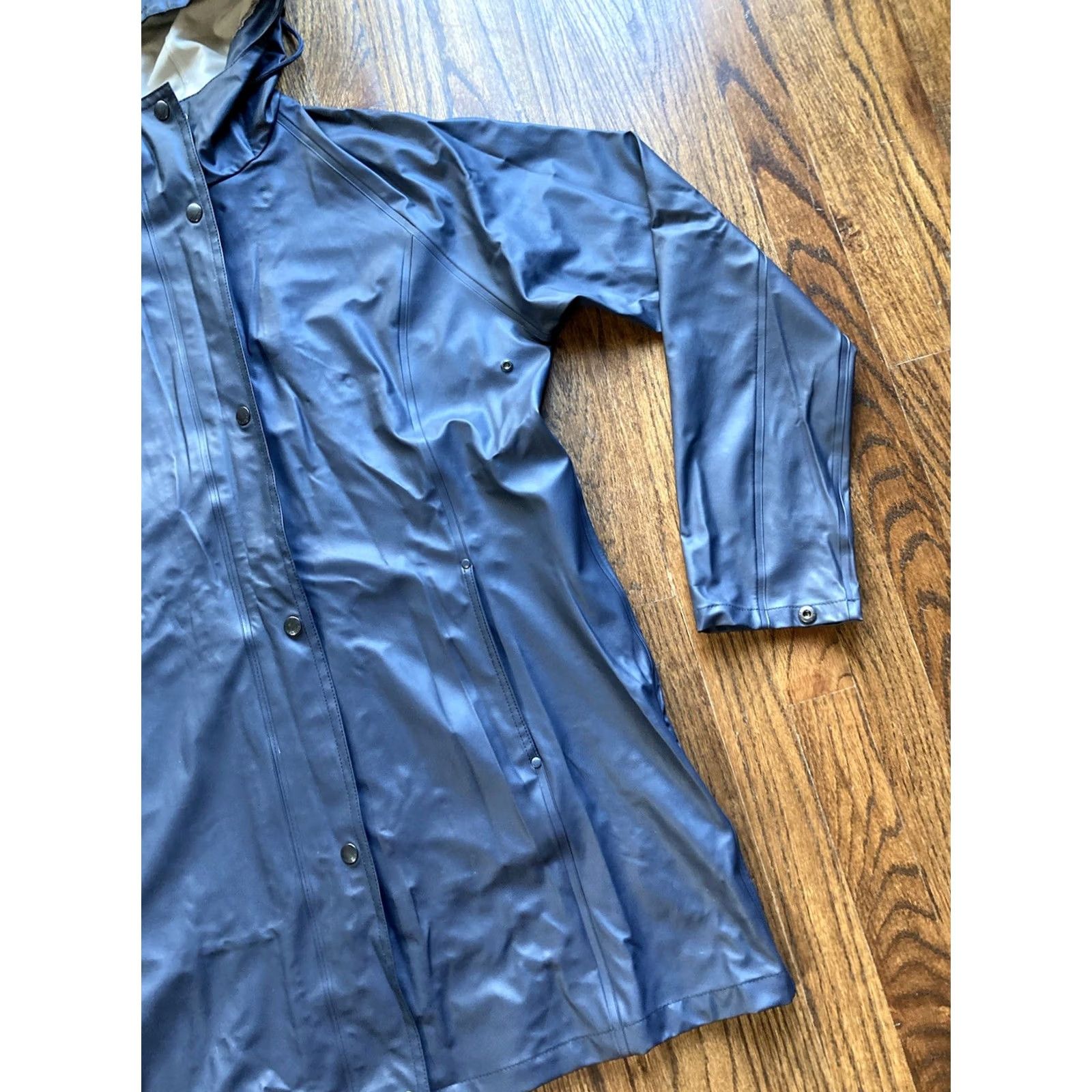 Ilse Jacobsen ILSE JACOBSEN RAINCOAT Womens Coat Hooded Navy Blue Blue RAIN87 Size 2 EU 42 US 2- Men? No Girls? Size XS / US 0-2 / IT 36-38 - 3 Thumbnail