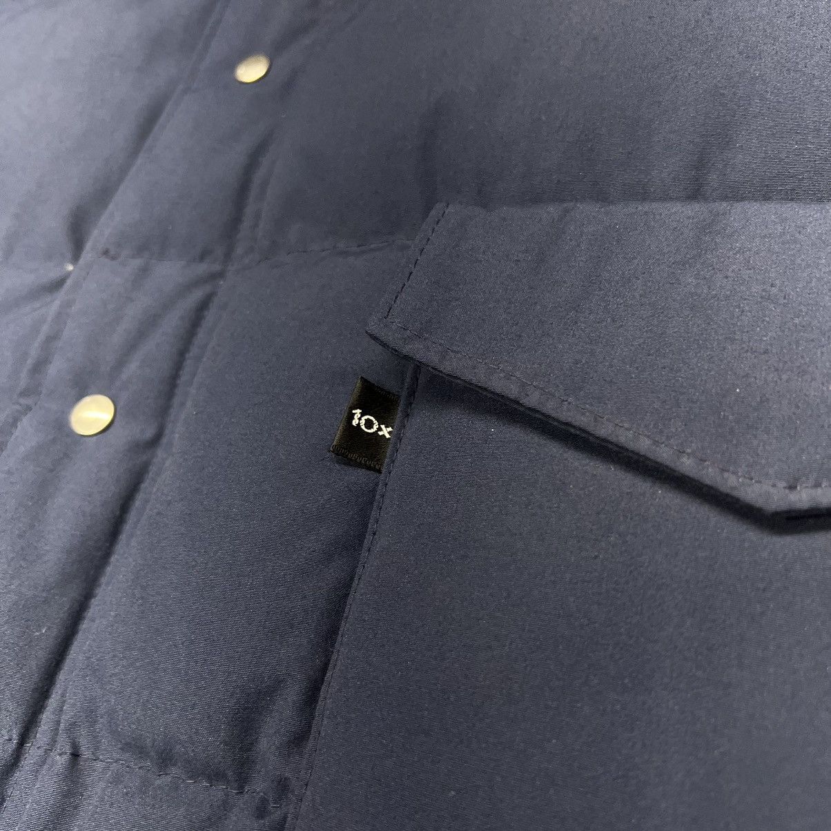 Vintage VTG 10X Down Jacket Blue Puffer Coat Zip Pocket Work Retro Size US XL / EU 56 / 4 - 3 Thumbnail