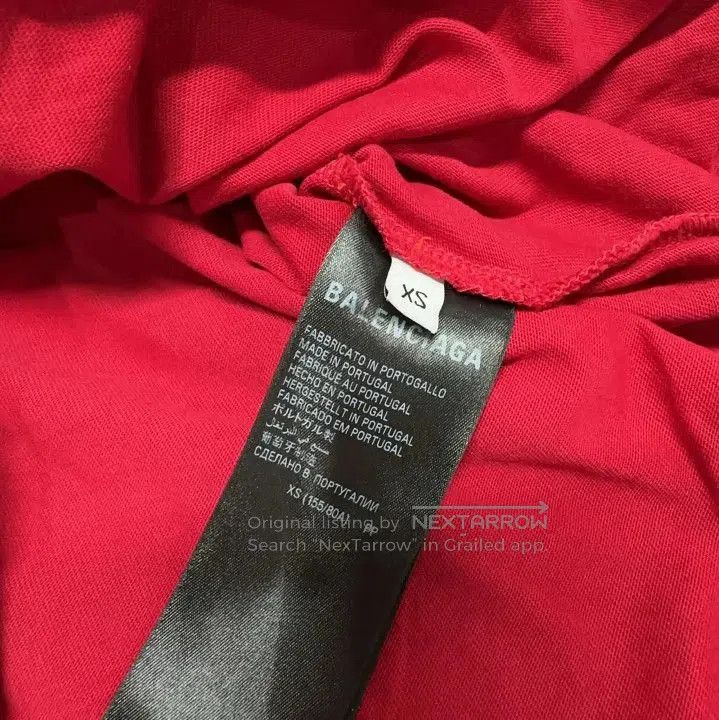 Balenciaga Balenciaga SS23 Red Logo Short Sleeve T. Size US XS / EU 42 / 0 - 1 Thumbnail