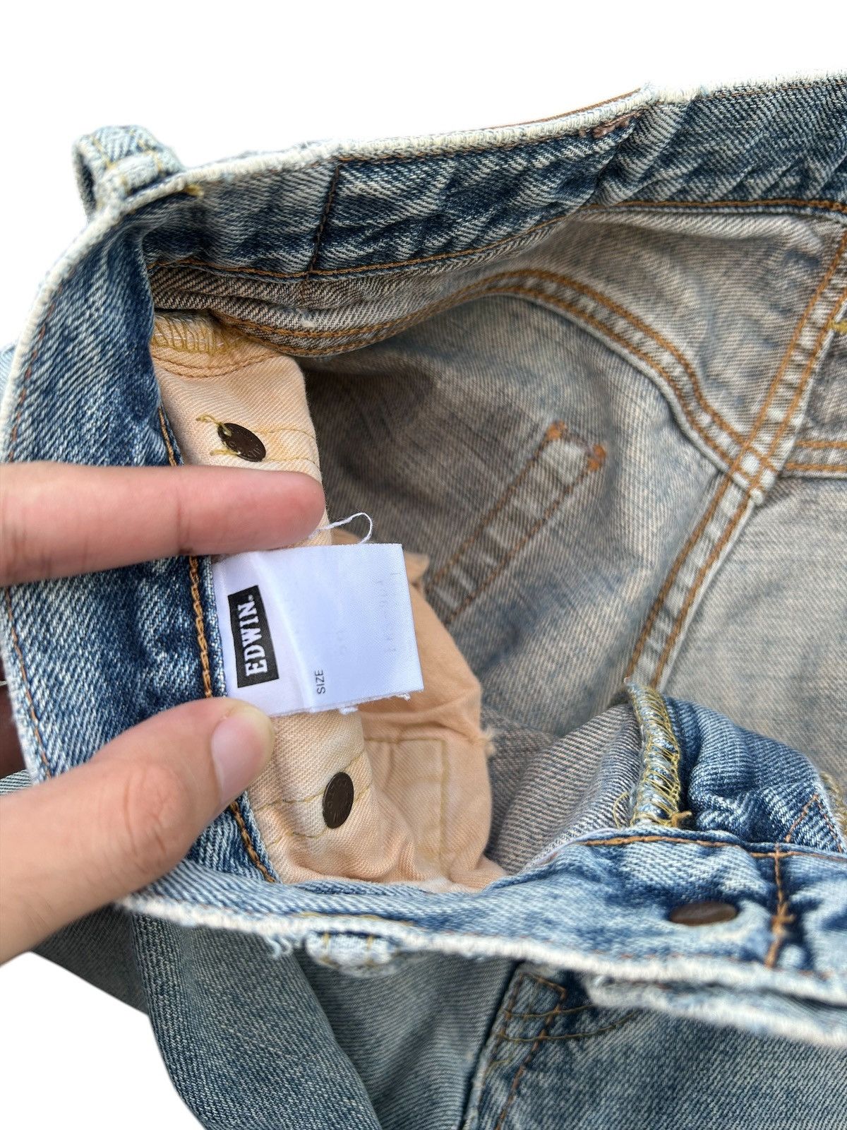 Kapital VINTAGE EDWIN 505X SELVEDGE DISTRESSED DENIM JEANS Size US 29 - 9 Thumbnail