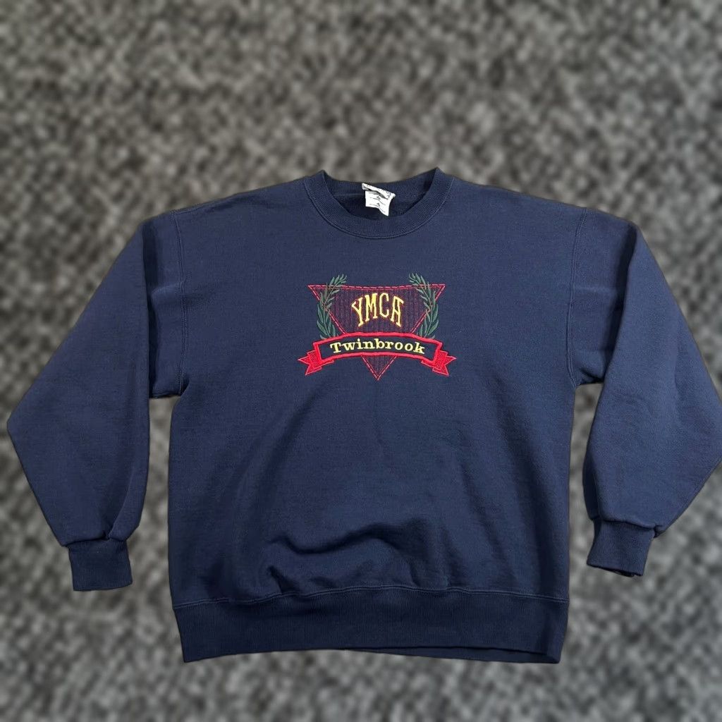 Vintage Vintage YMCA Sweatshirt Embroidered Logo L Twinbrook Chicago 90s Made USA Size US L / EU 52-54 / 3 - 1 Thumbnail