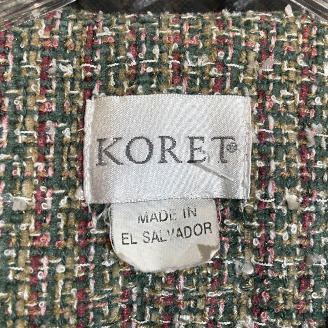 Vintage VINTAGE Koret Tweed Blazer Jacket Career Business Casual Button Front Olive Sz M Size 40R - 5 Thumbnail