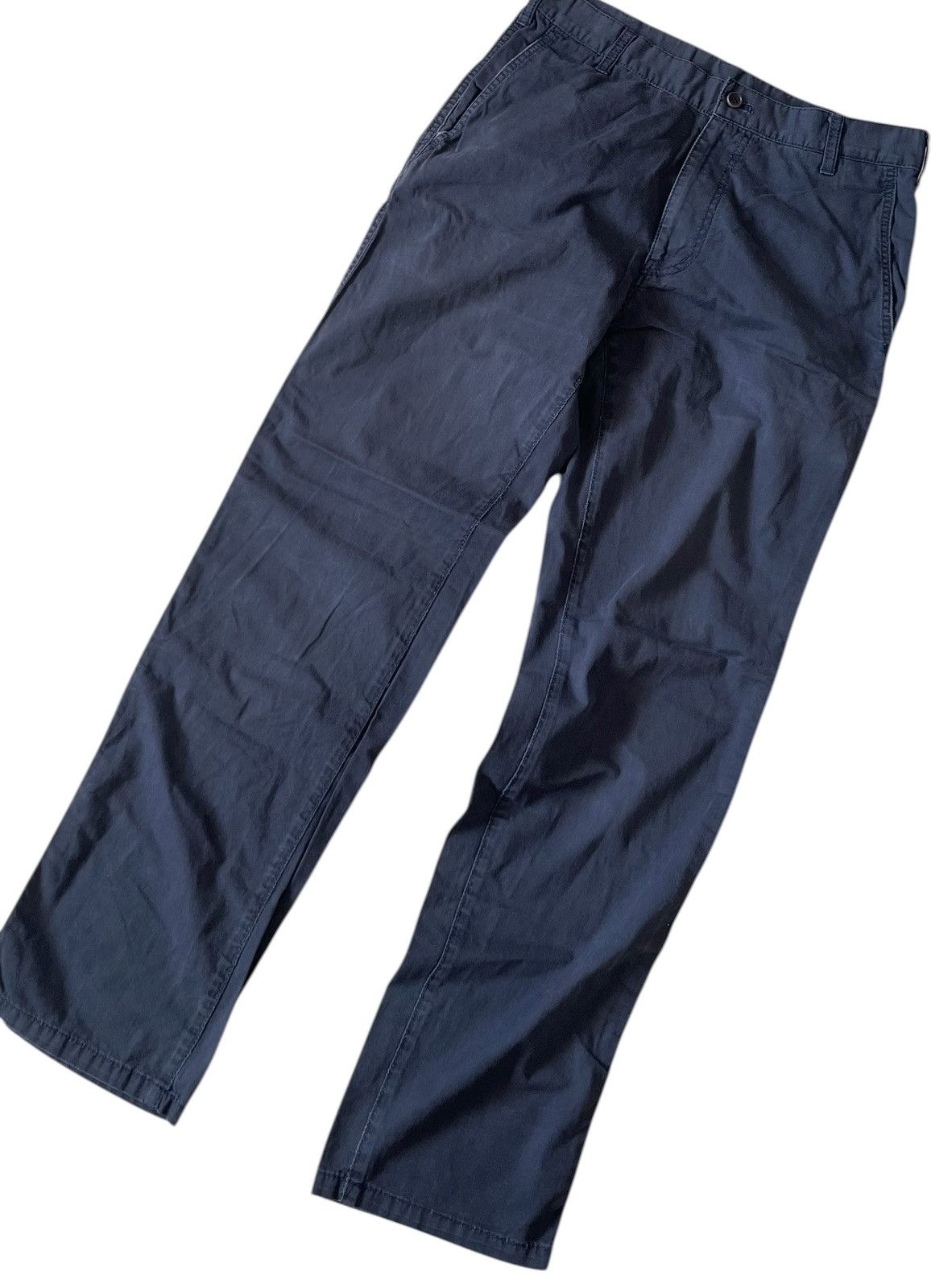 Comme des Garcons Cdg homme AD2005 washed faded dark navy trousers Size US 31 - 2 Thumbnail