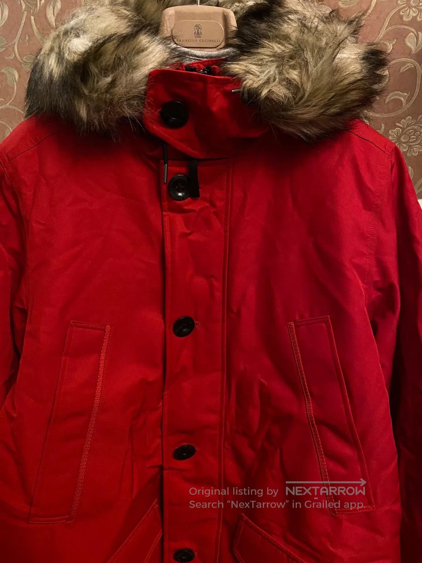 RRL Ralph Lauren RRL Red Fur-Lined Down Jacket. Size US M / EU 48-50 / 2 - 2 Thumbnail