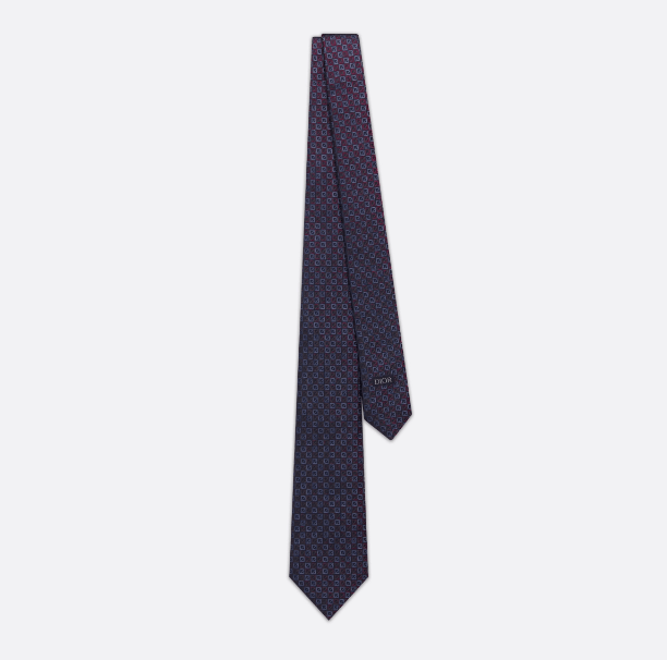 Dior o1w1db10625 Size: OS / Micro CD Diamond Tie in Blue/Red Size ONE SIZE - 1 Thumbnail