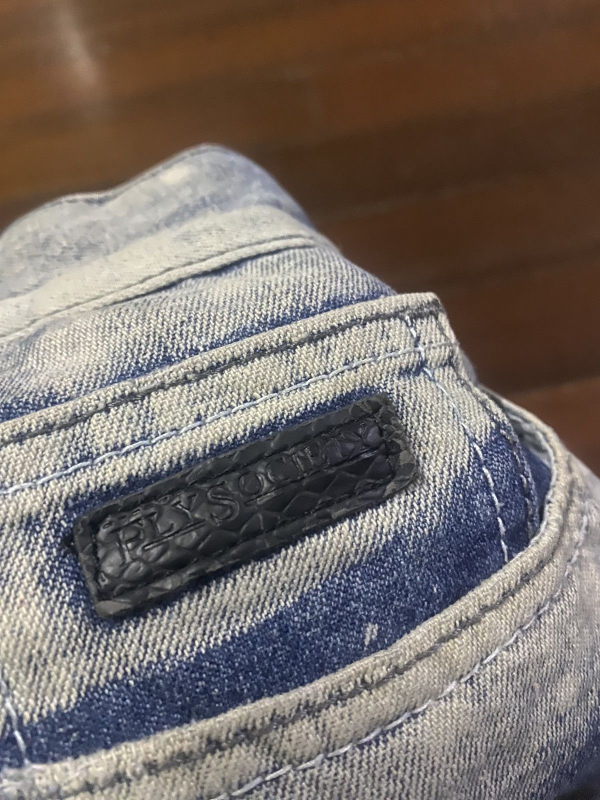 Designer × Japanese Brand Fire 🔥 FLY SOCIETY distressed splatted denim Size US 40 / EU 56 - 7 Thumbnail
