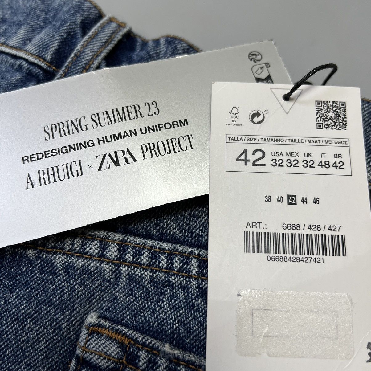Rhude × Zara RHUDE x Zara NEW Denim Shorts logo size 32 Size US 32 / EU 48 - 18 Thumbnail