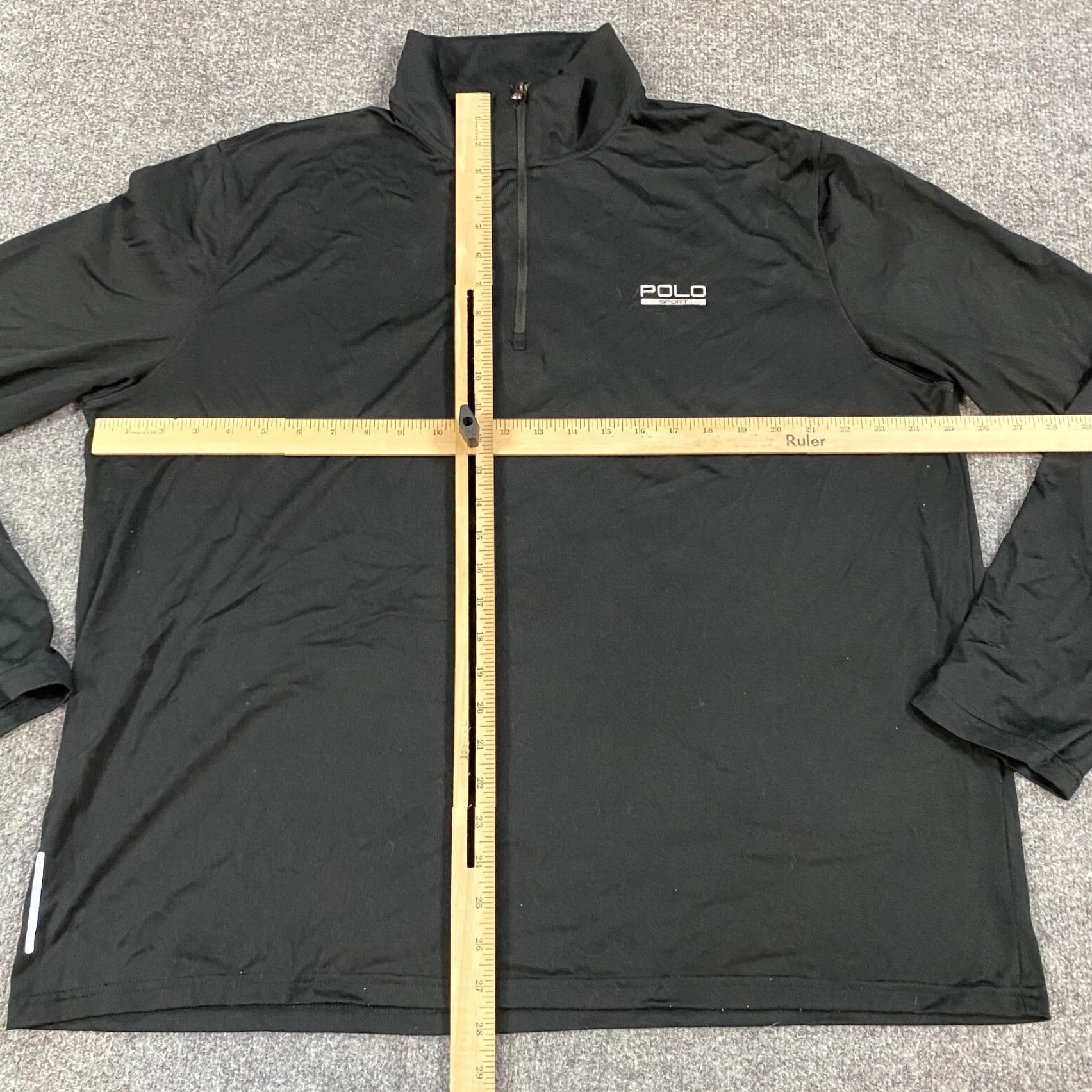 Vintage Polo Sport Shirt Polo Sport Pullover 1/4 Zip Long Sleeve Black 2XL Men's Golf Activewear Performance Mock Neck Size US XXL / EU 58 / 5 - 2 Thumbnail