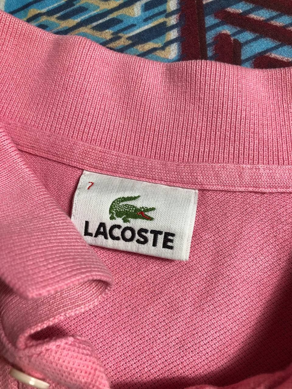 Lacoste × Vintage Polo Shirt Mens Pink Knit Short Sleeve Slim Fit Collared Size US XXL / EU 58 / 5 - 2 Thumbnail