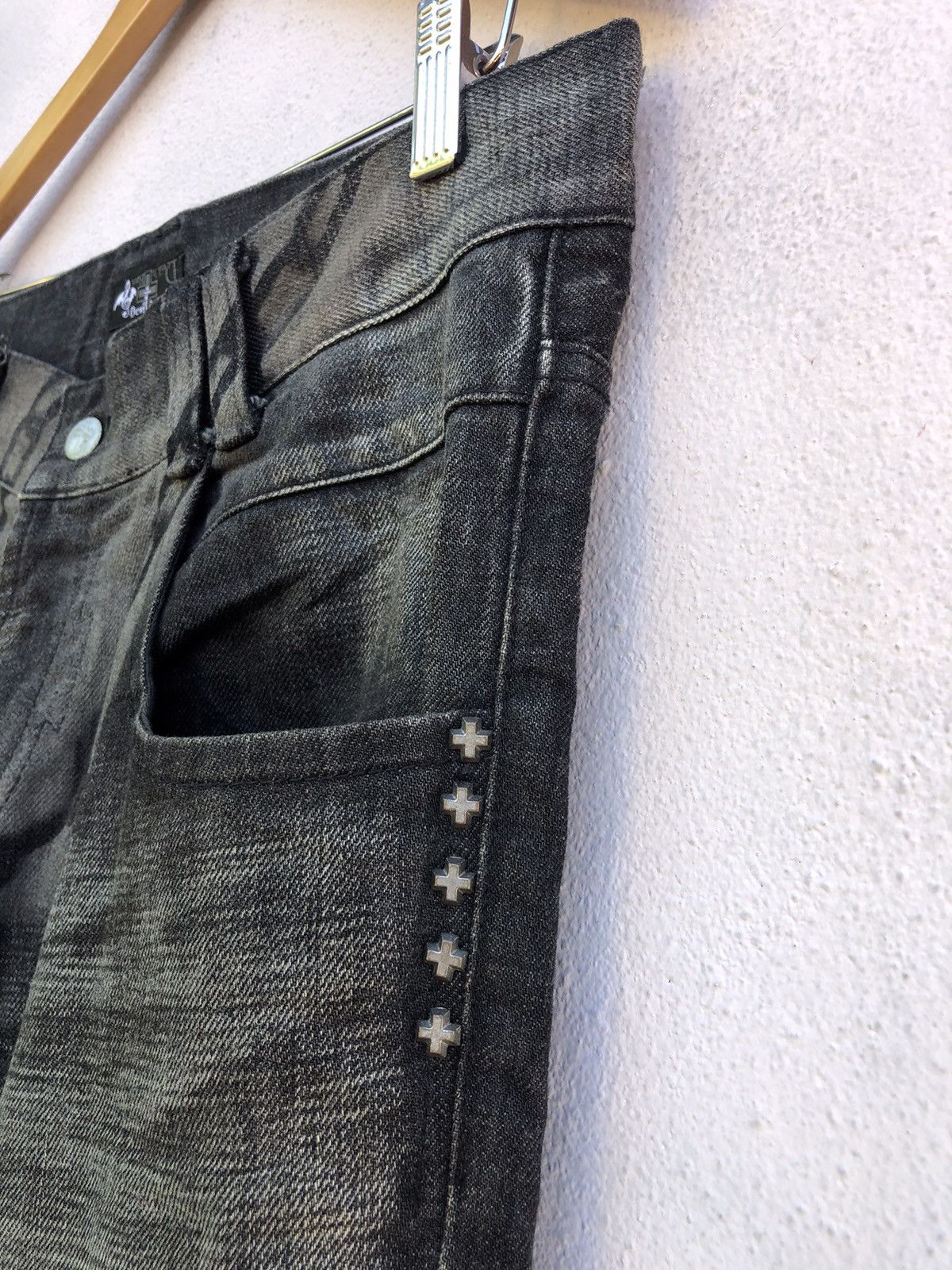 Japanese Brand × Le Grande Bleu (L.G.B.) DeviL’n Bass Printed Chain Zipper Jeans Size US 33 - 8 Thumbnail
