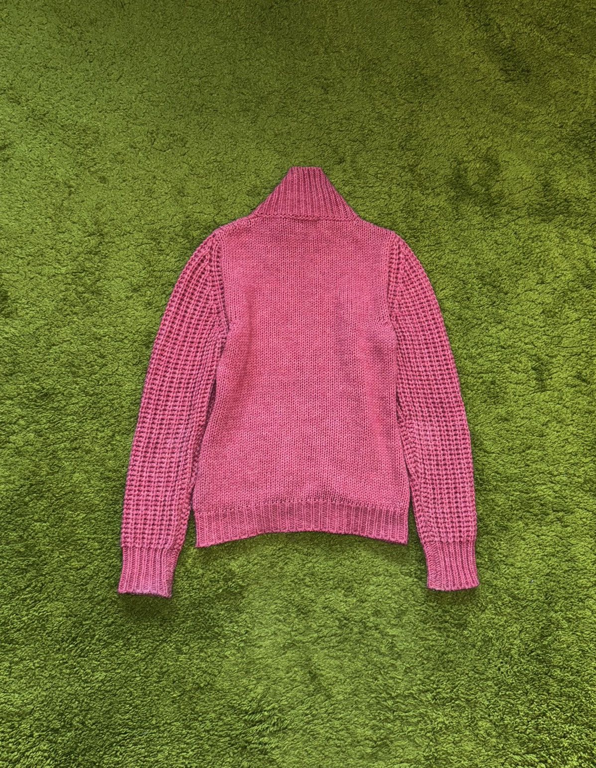 Designer Luis Trenker alpaca wool blend pink zip sweater Size S / US 4 / IT 40 - 2 Thumbnail