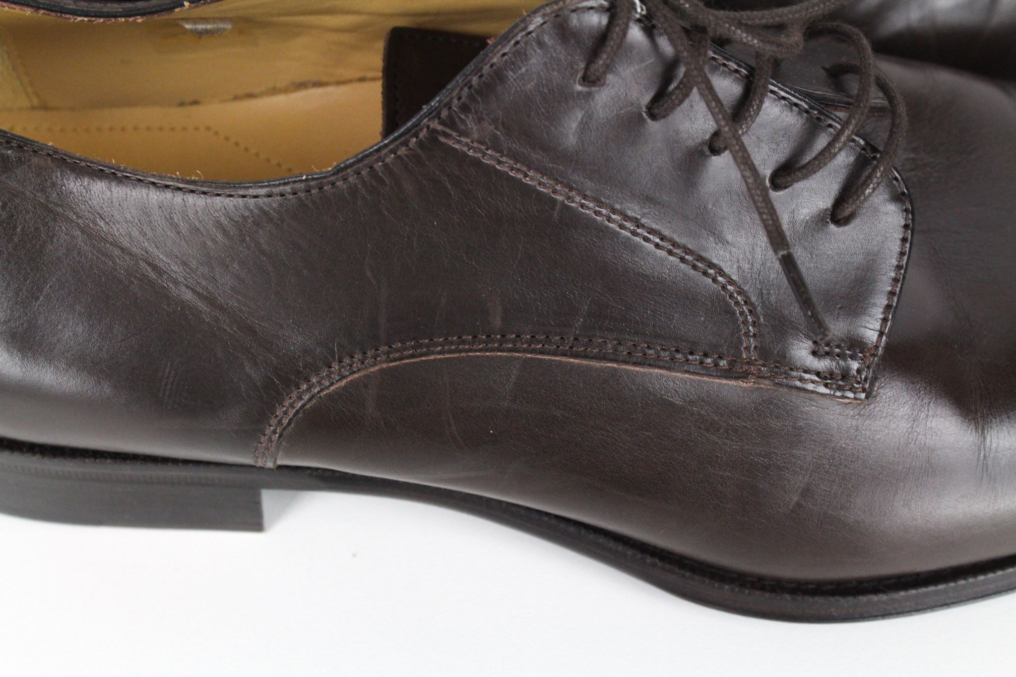 Suitsupply EU44.5 Brown Leather Laced Low-Top 72662 Size US 11.5 / EU 44-45 - 9 Thumbnail