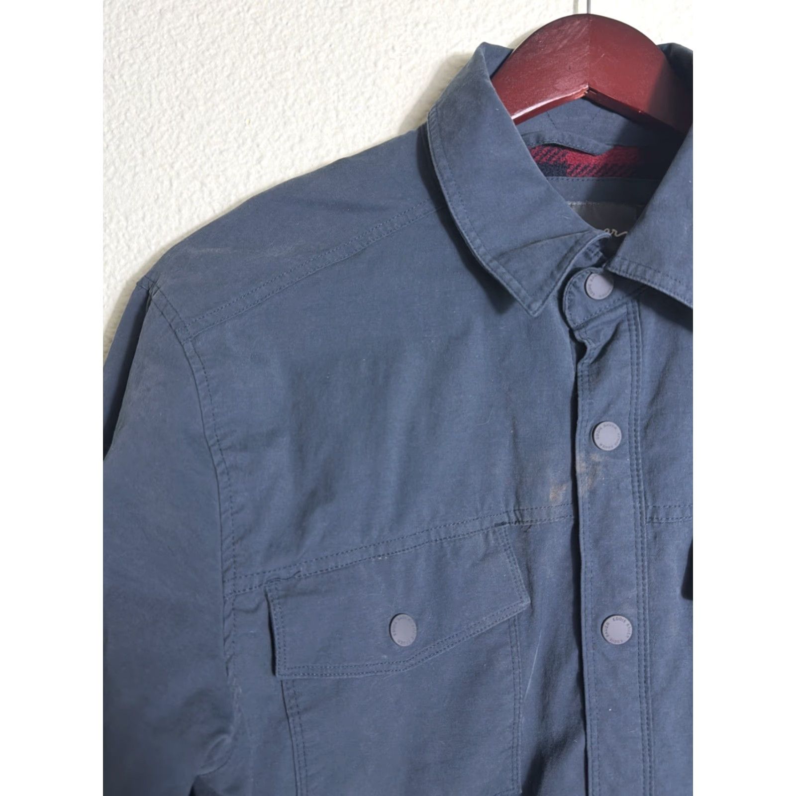 Eddie Bauer Eddie Bauer Jacket Mens M Blue Fleece Lined Shacket Snap Front Voyager Windbreaker Outdoor Pockets Mens Size US M / EU 48-50 / 2 - 4 Thumbnail