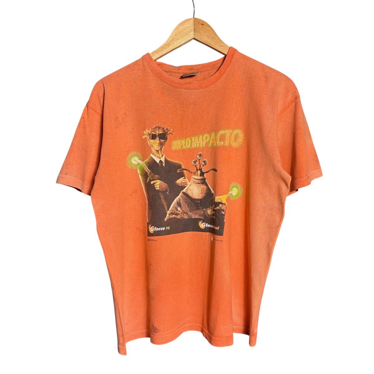 Vintage Vintage 90s Gforce Diesel Men In Black Distressed Movie Tee Size US M / EU 48-50 / 2 - 1 Thumbnail